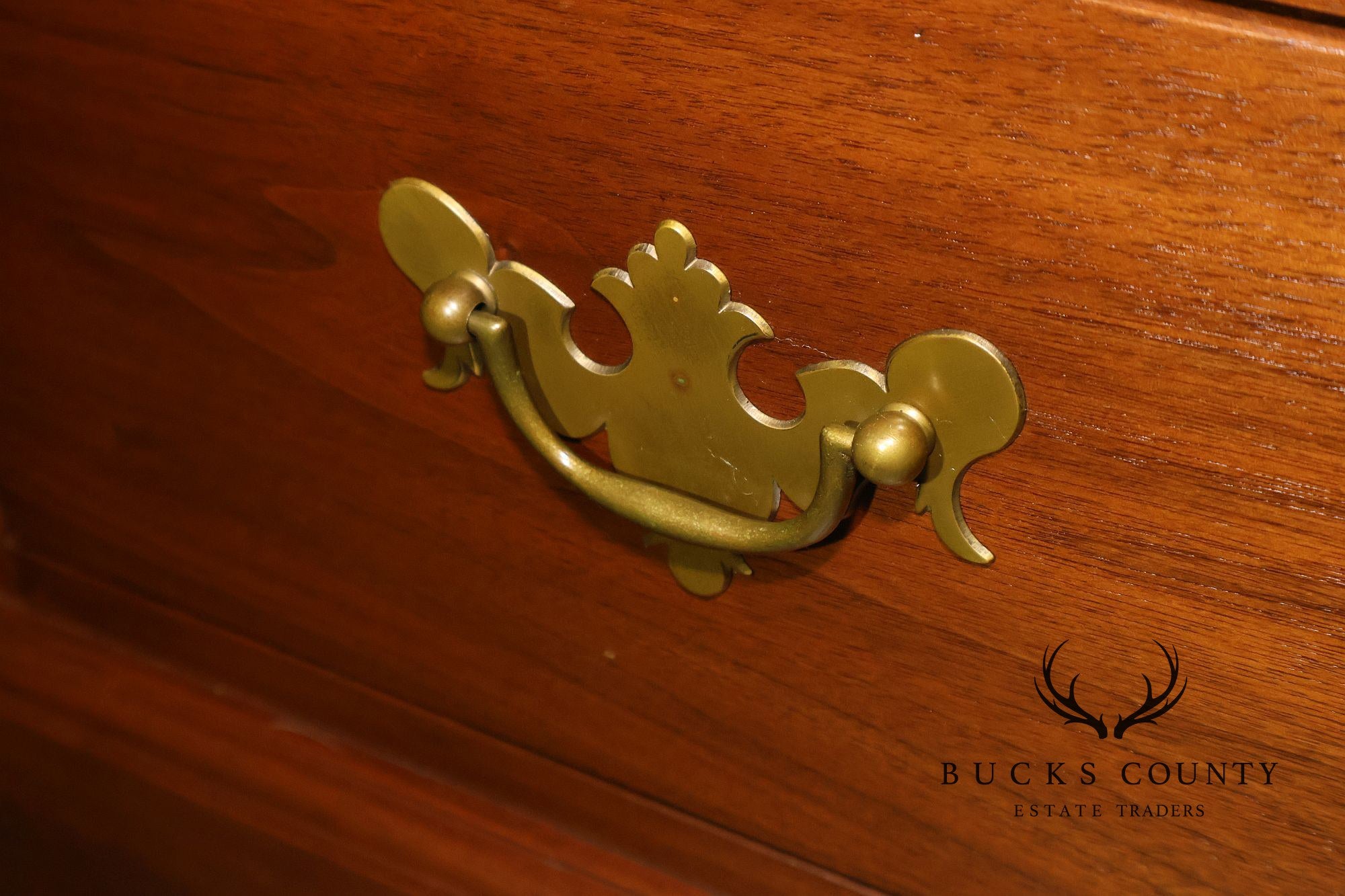 E.A. Clore Chippendale Style Bench Made Walnut Display Cabinet