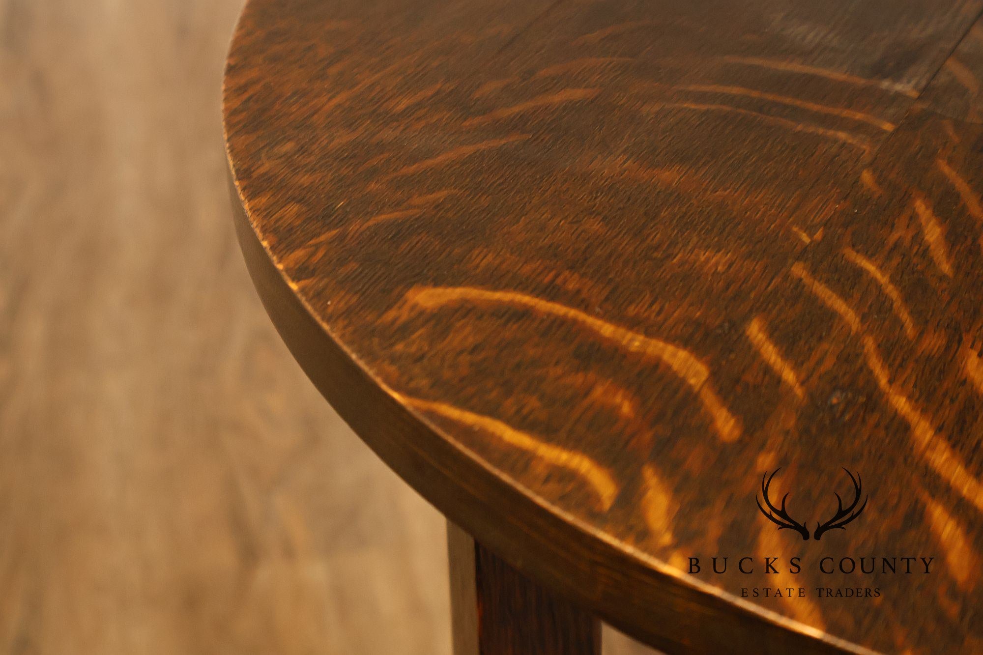 Limbert Mission Quartersawn Oak Round End Table
