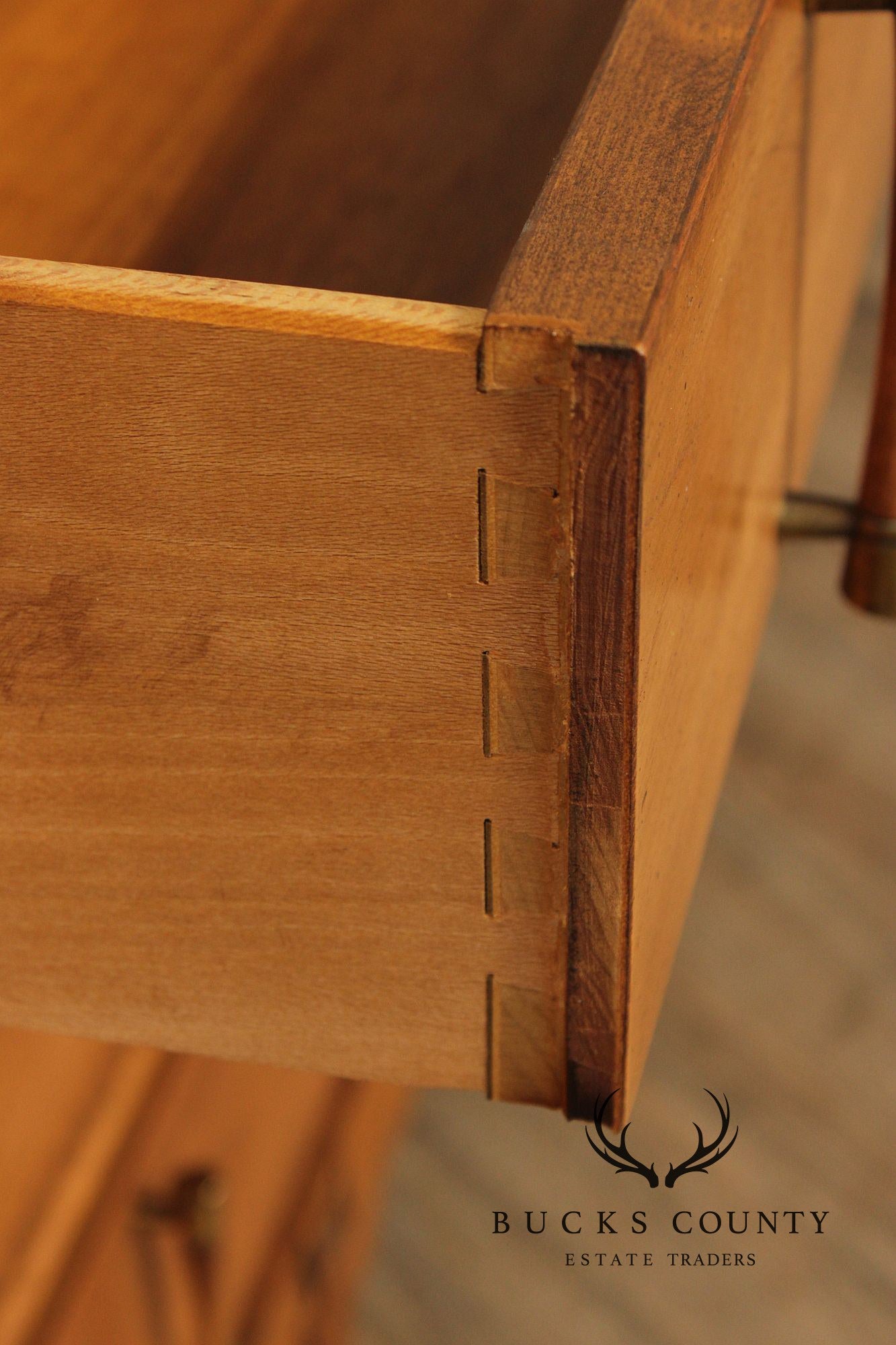 Mid Century Modern Long Sculpted Walnut Sideboard