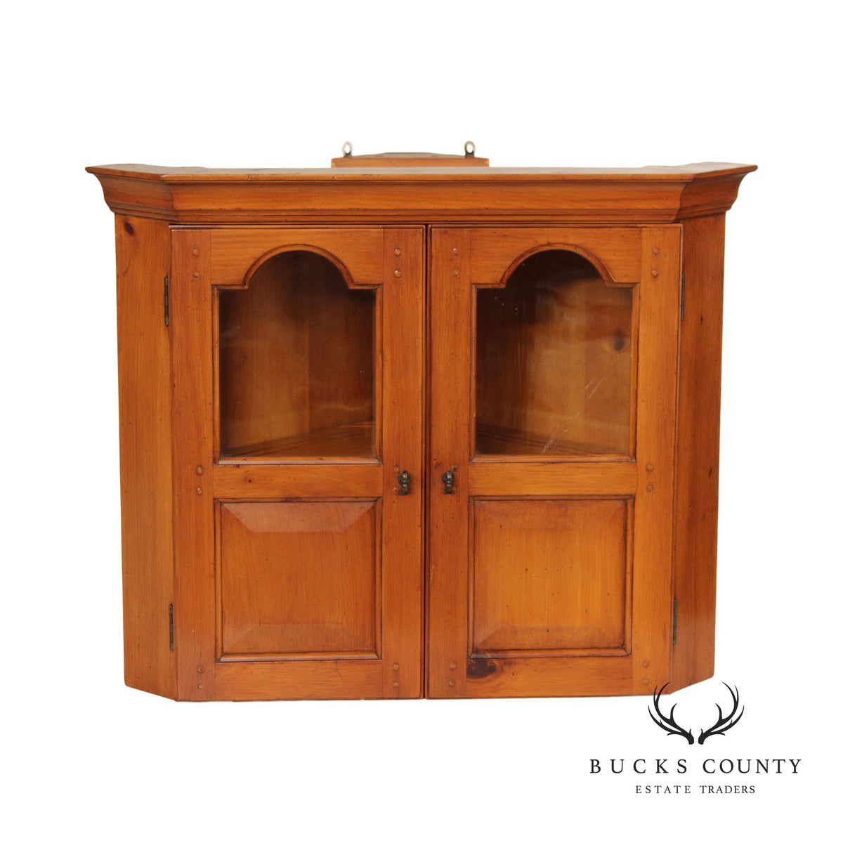 Alfred Assid Vintage Pine Corner Display Cabinet