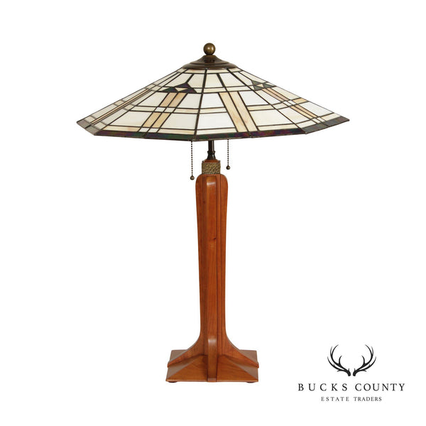 Stickley Mission Collection Cherry Corbel Base Table Lamp