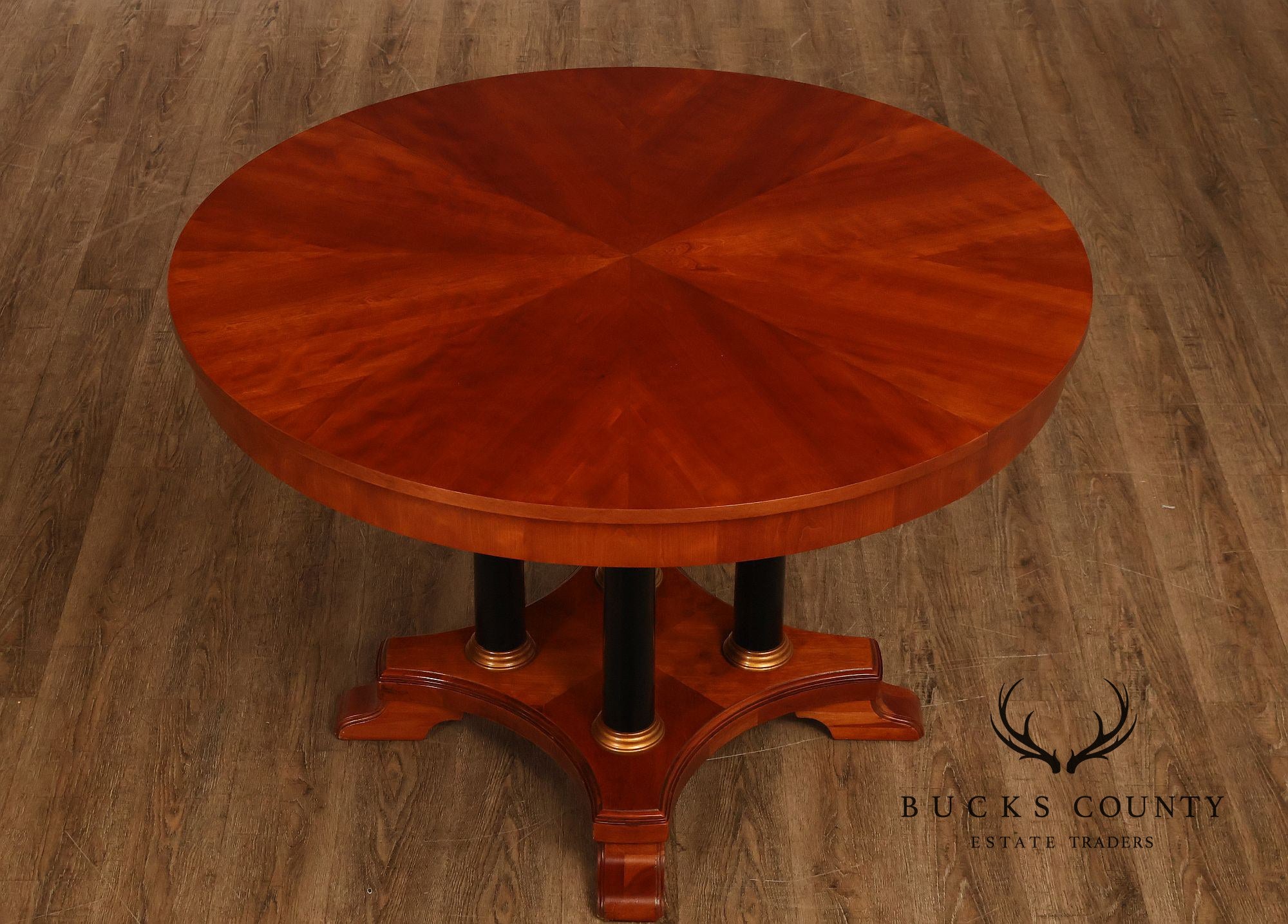 Ethan Allen 'Medallion' Cherry Round Pedestal Dining Table