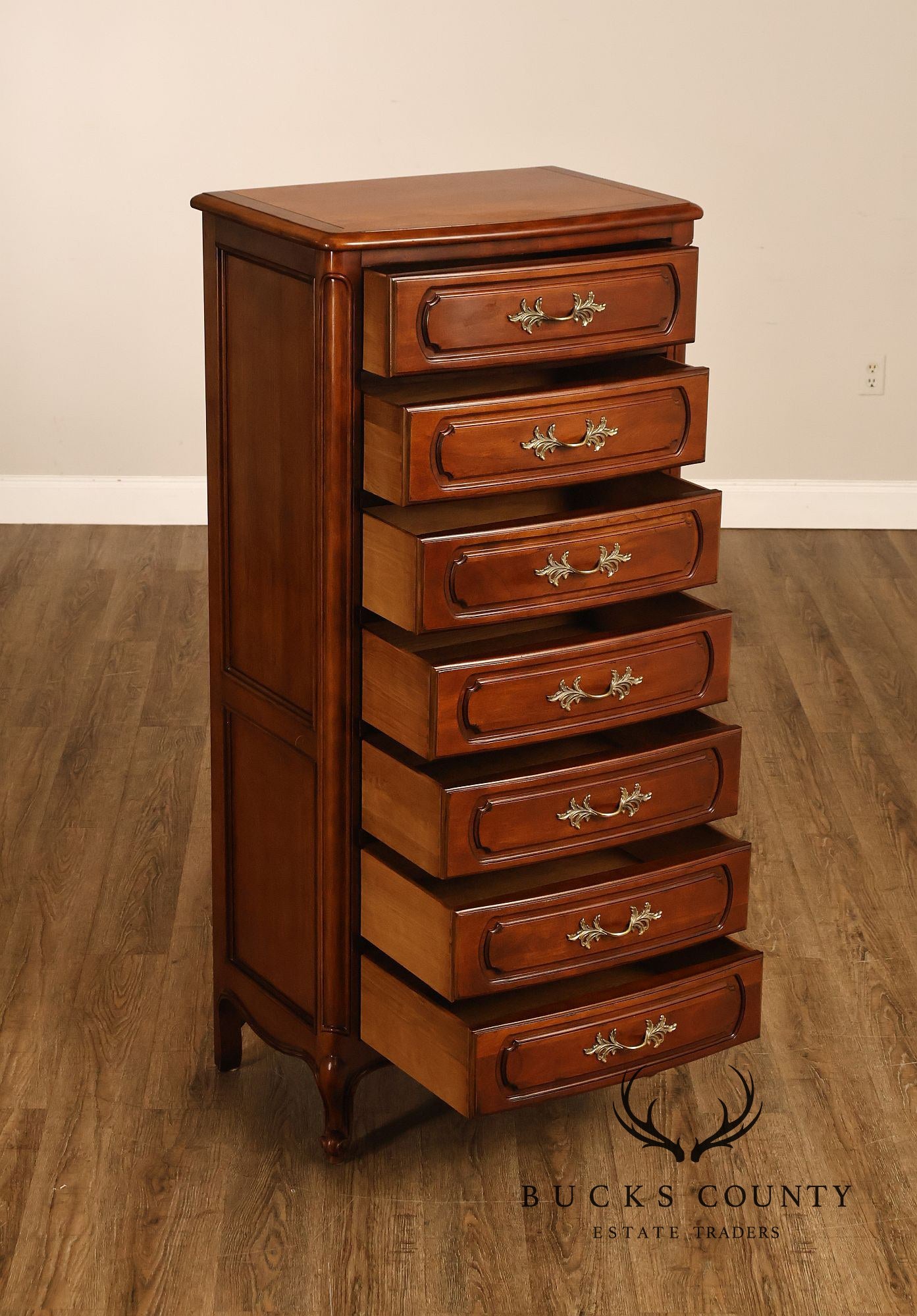 Century Furniture French Louis XV Style Cherry Lingerie Chest