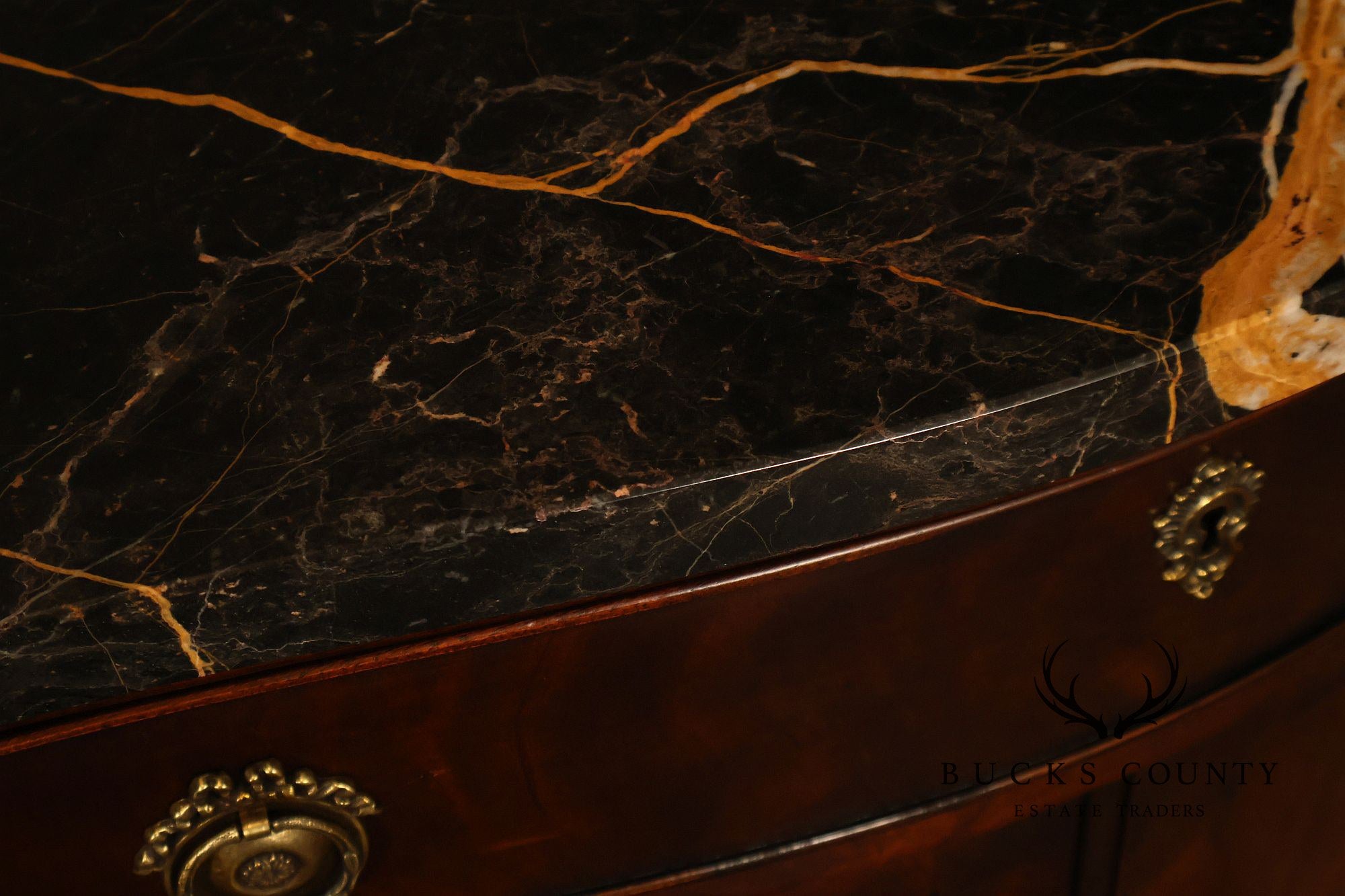 Henredon Historic Natchez Collection Marble Top Mahogany Sideboard