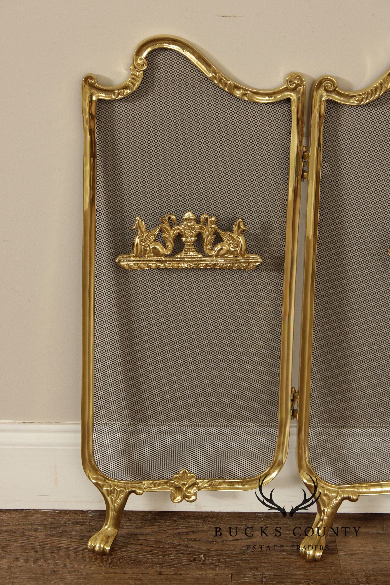 Rococo Style Quality Brass Fireplace Screen