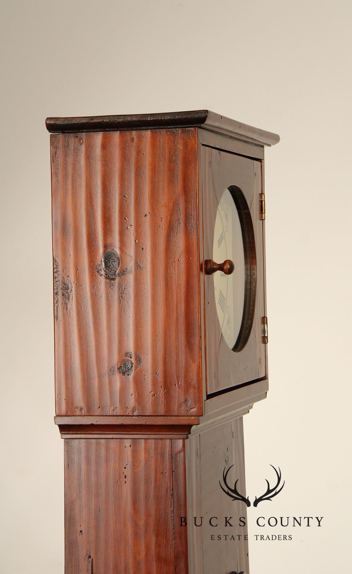 Stephen Von Hohen Bucks County Pine Grandfather Clock