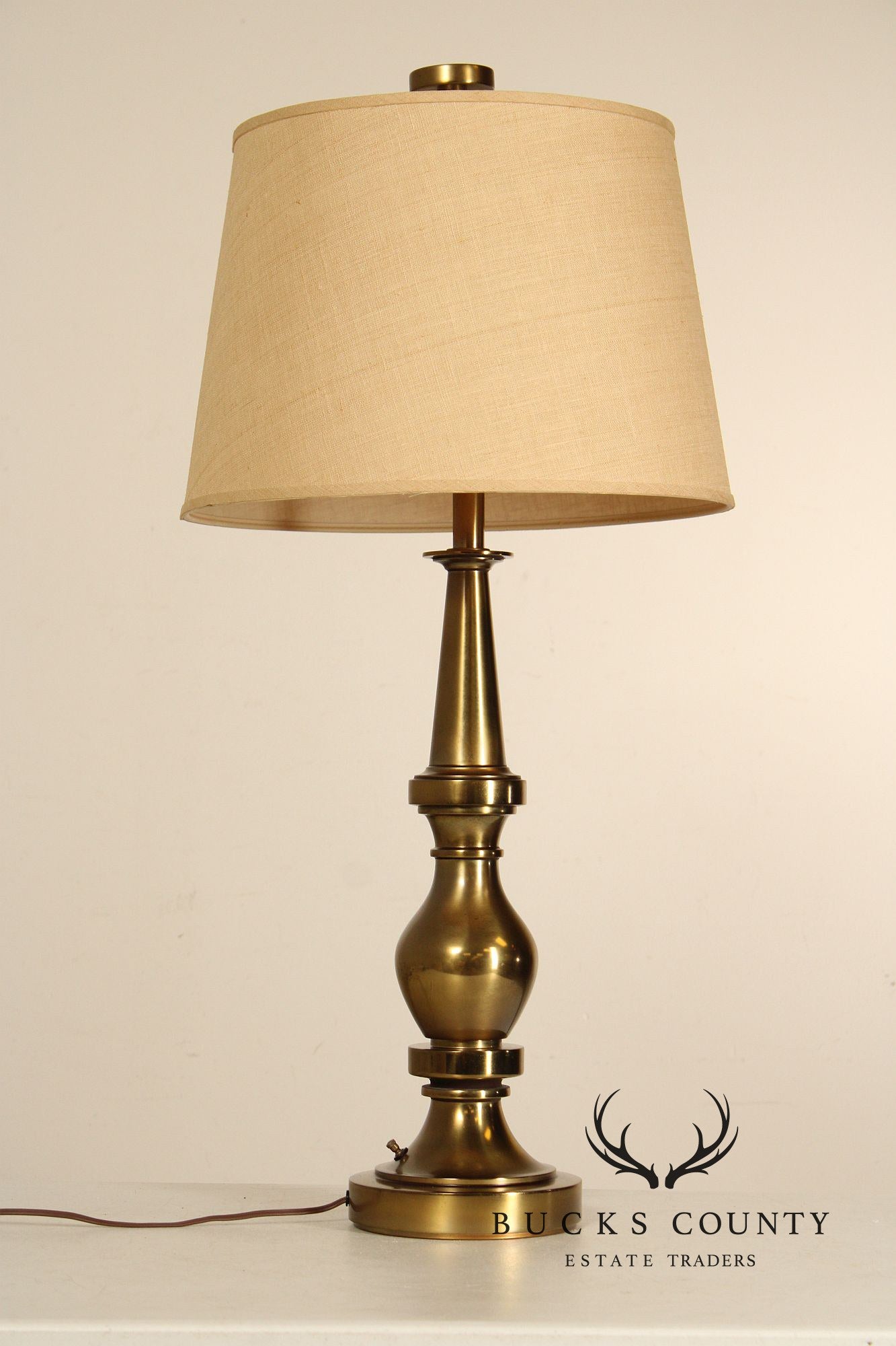Vintage Stiffel Pair of Brass Baluster Table Lamps