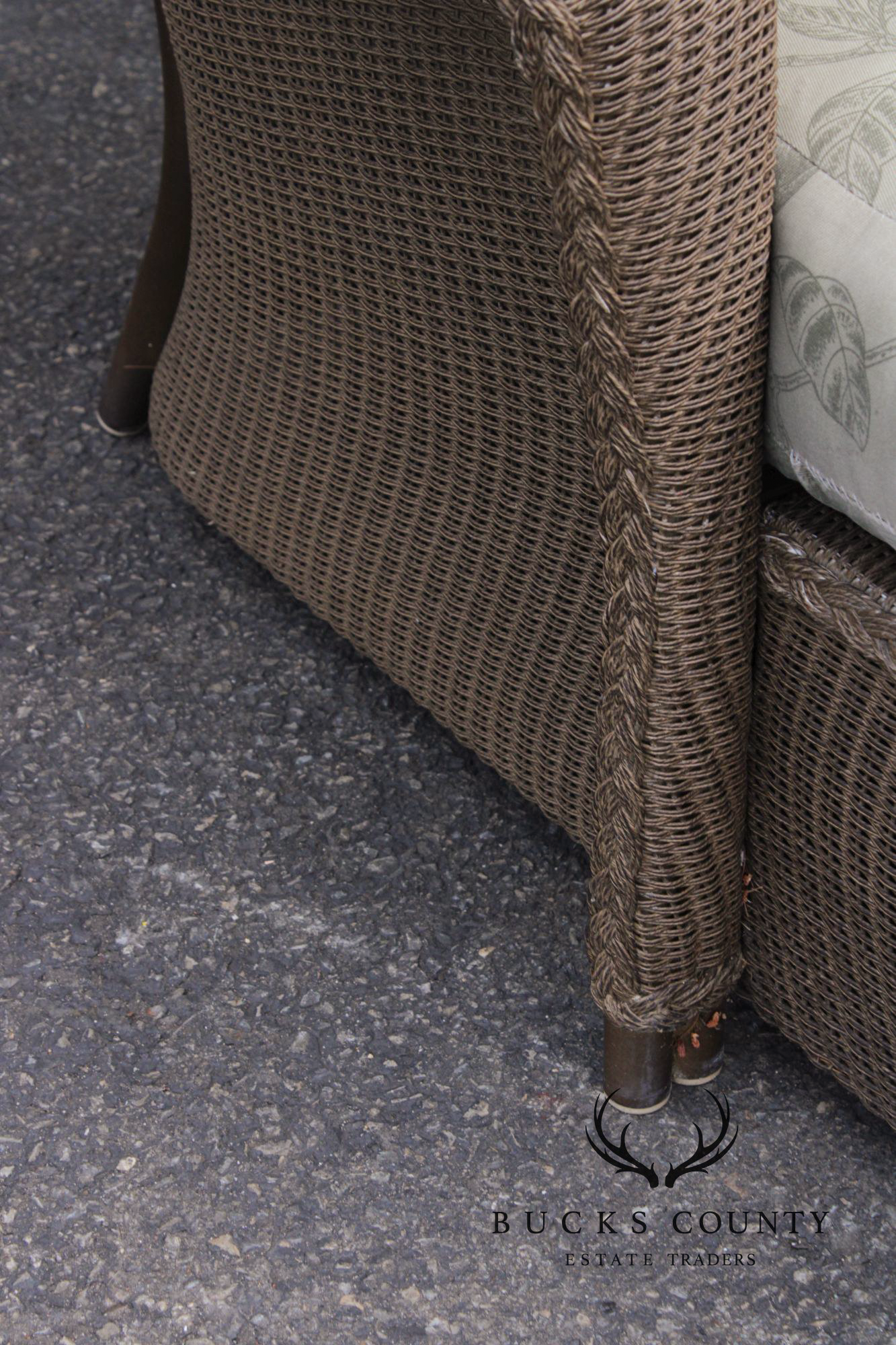 Lloyd Loom Wicker Outdoor Chaise Lounge