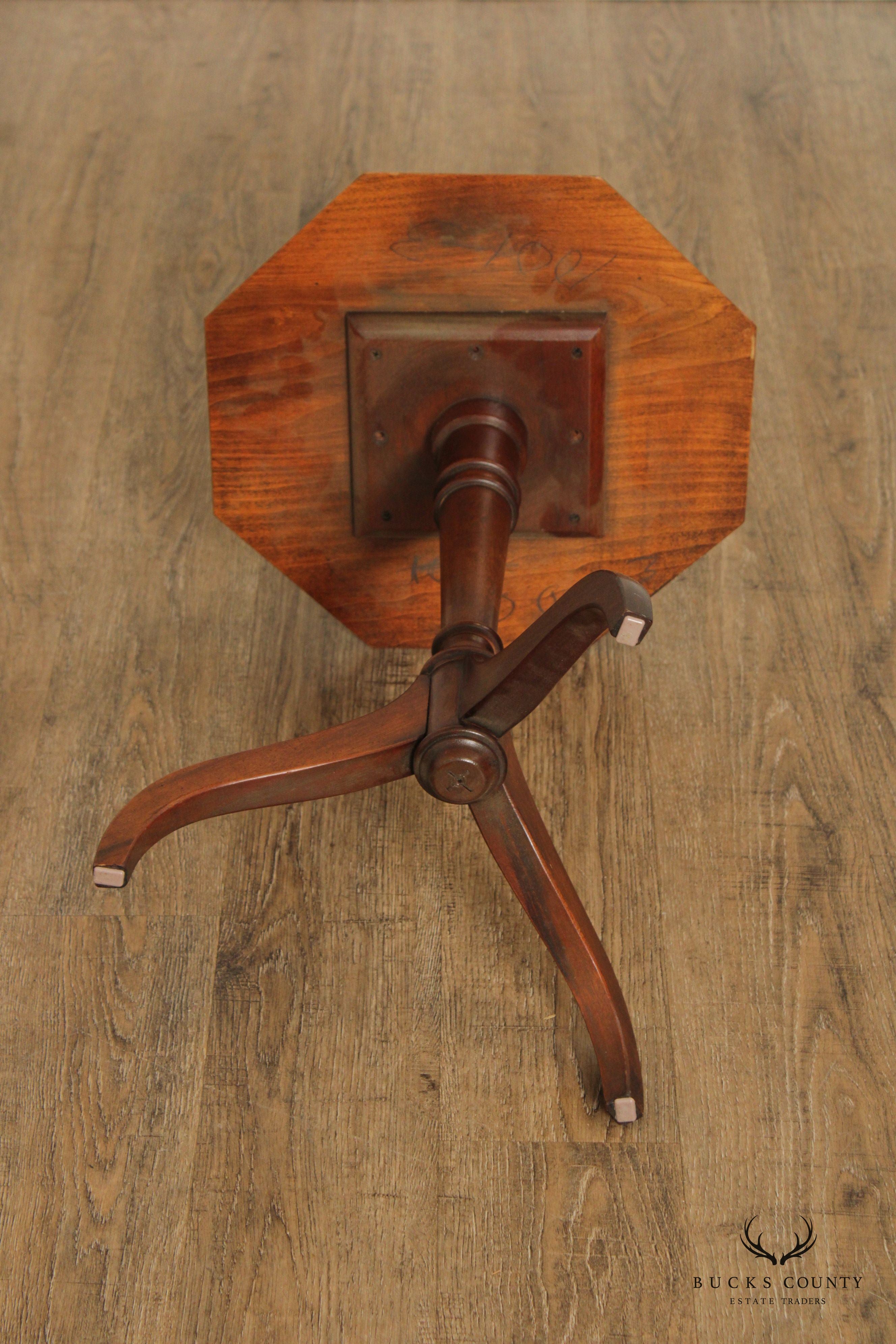 Colonial Revival Mahogany Octagonal Candlestand