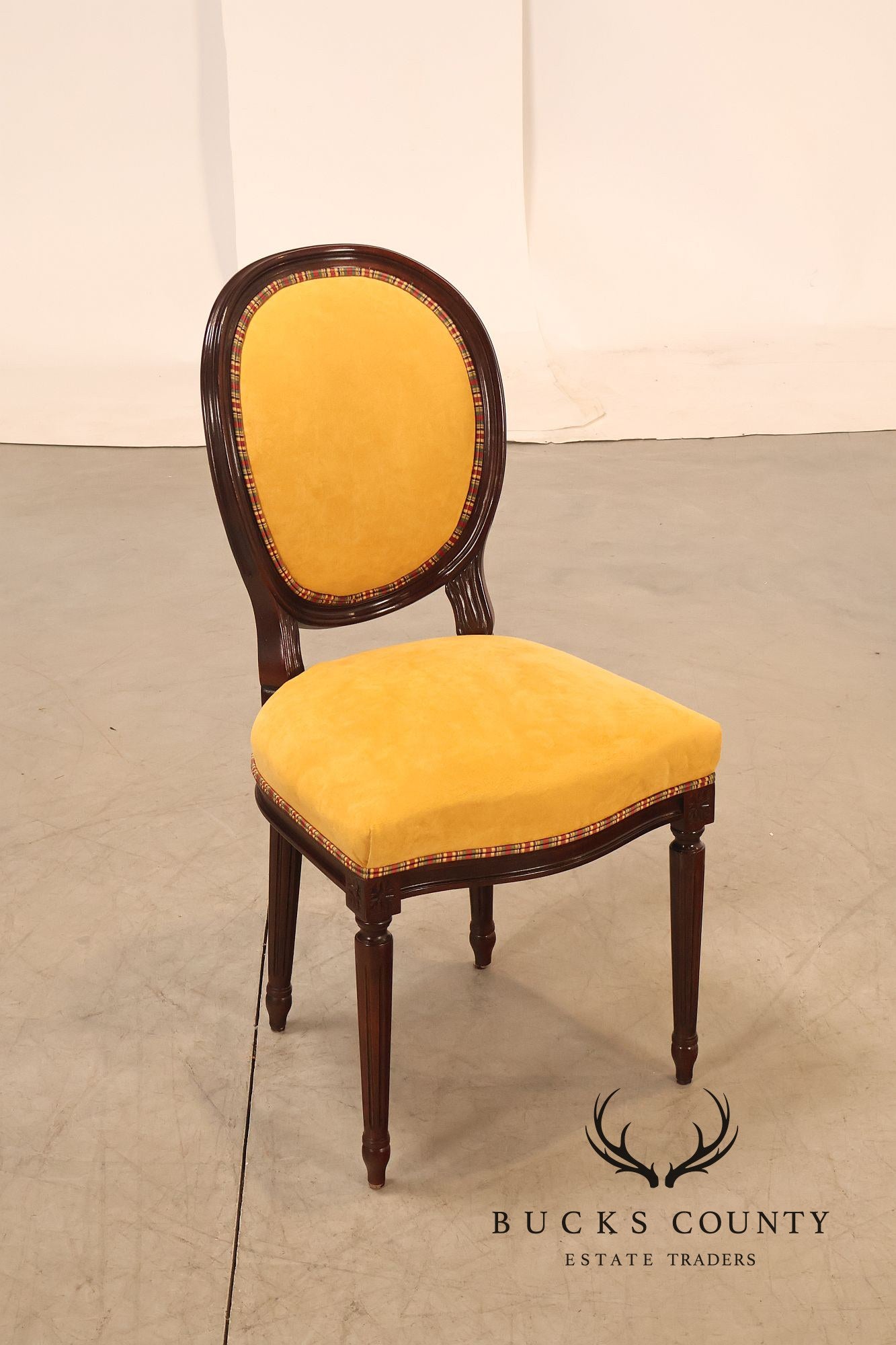 Century Furniture French Louis XVI Style Set of Ten Oval Back Dining Chairs