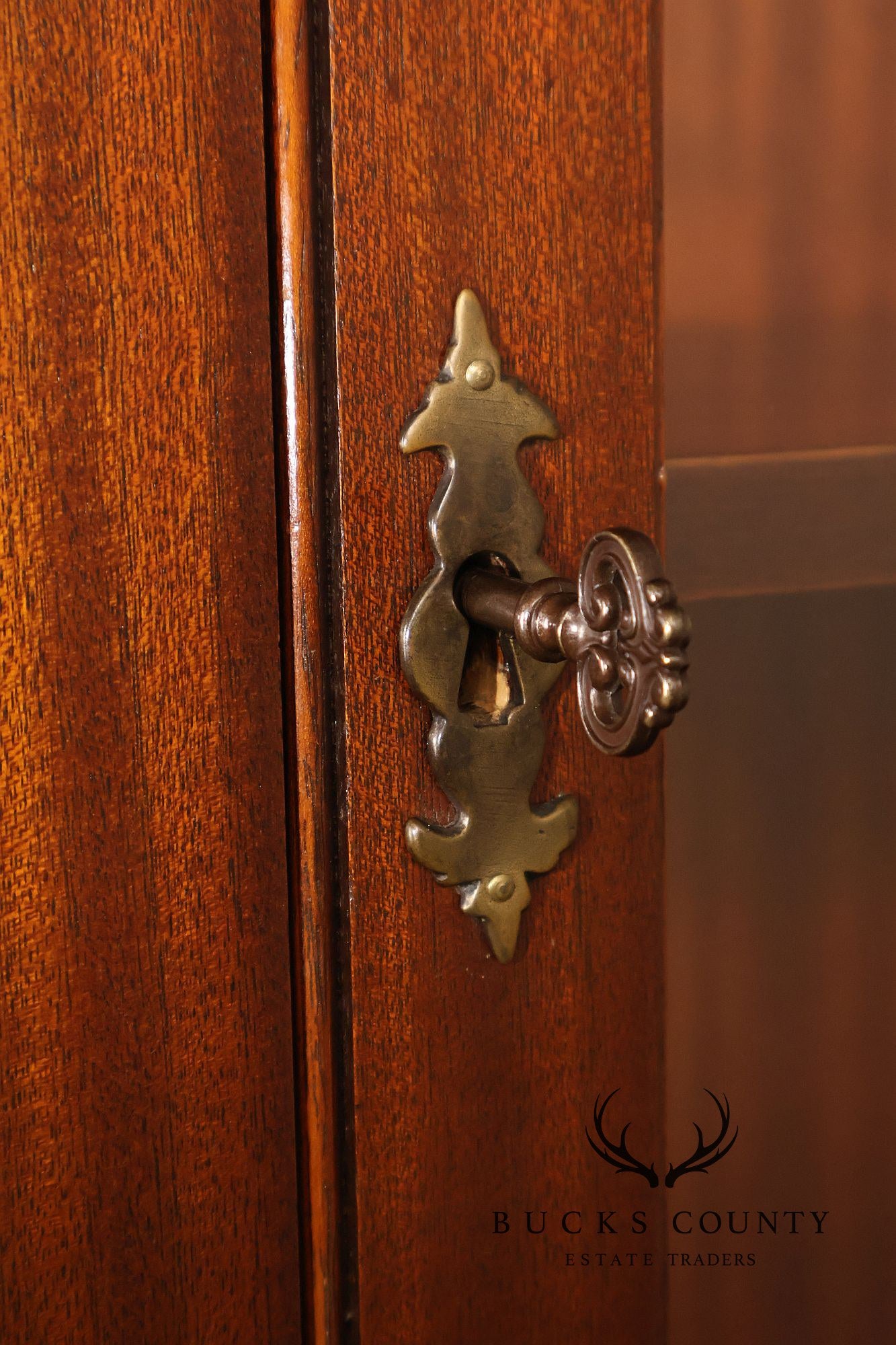 Georgian Style English Mahogany Four Door Bookcase Breakfront