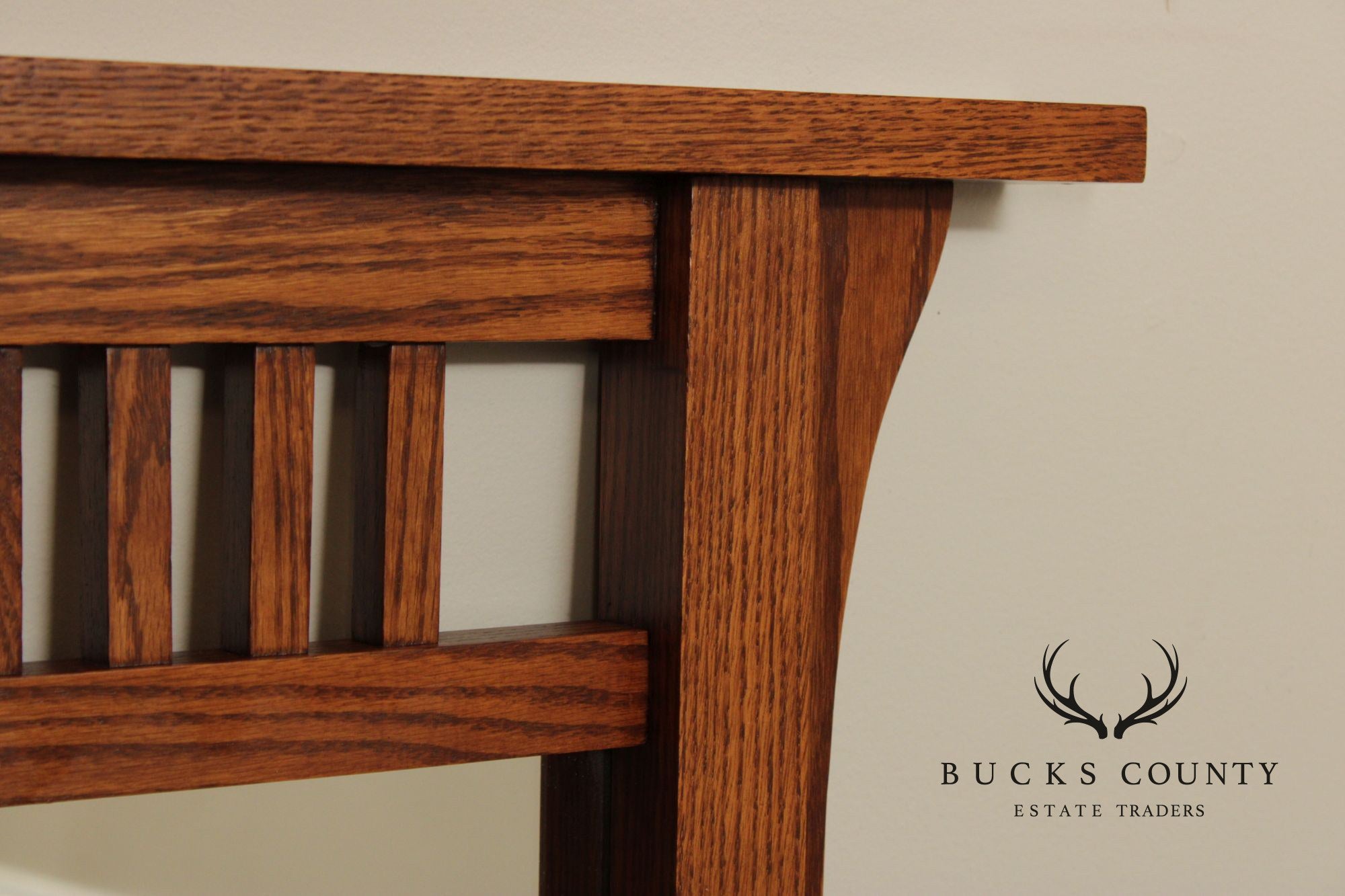 Mission Style Oak Mantel Mirror