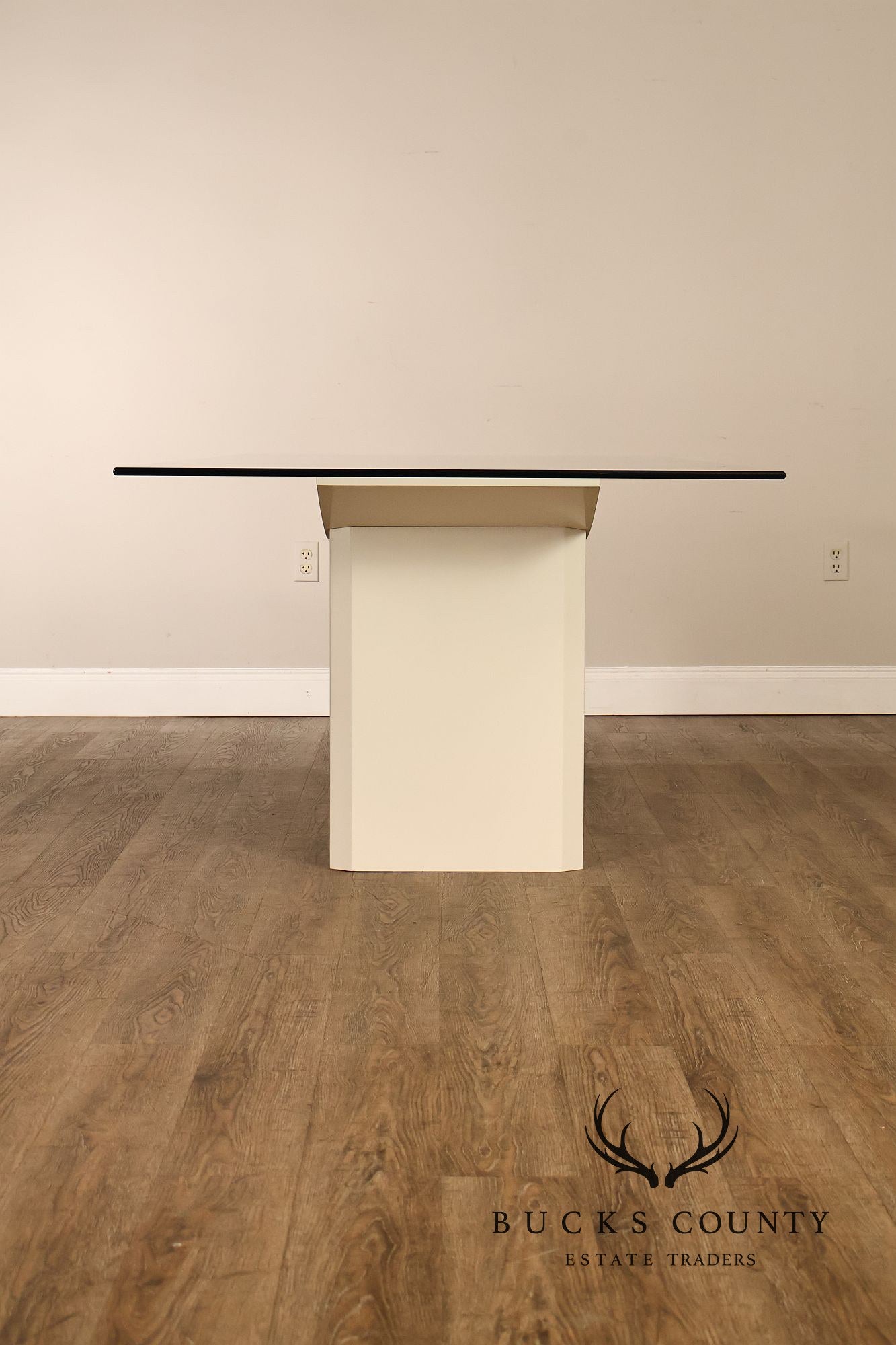Constantini Pietro Glass Top Sculptural Dining Table