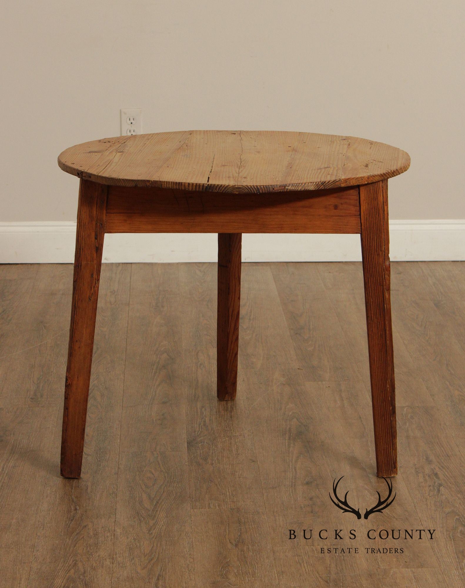 Antique English Pine Cricket Table