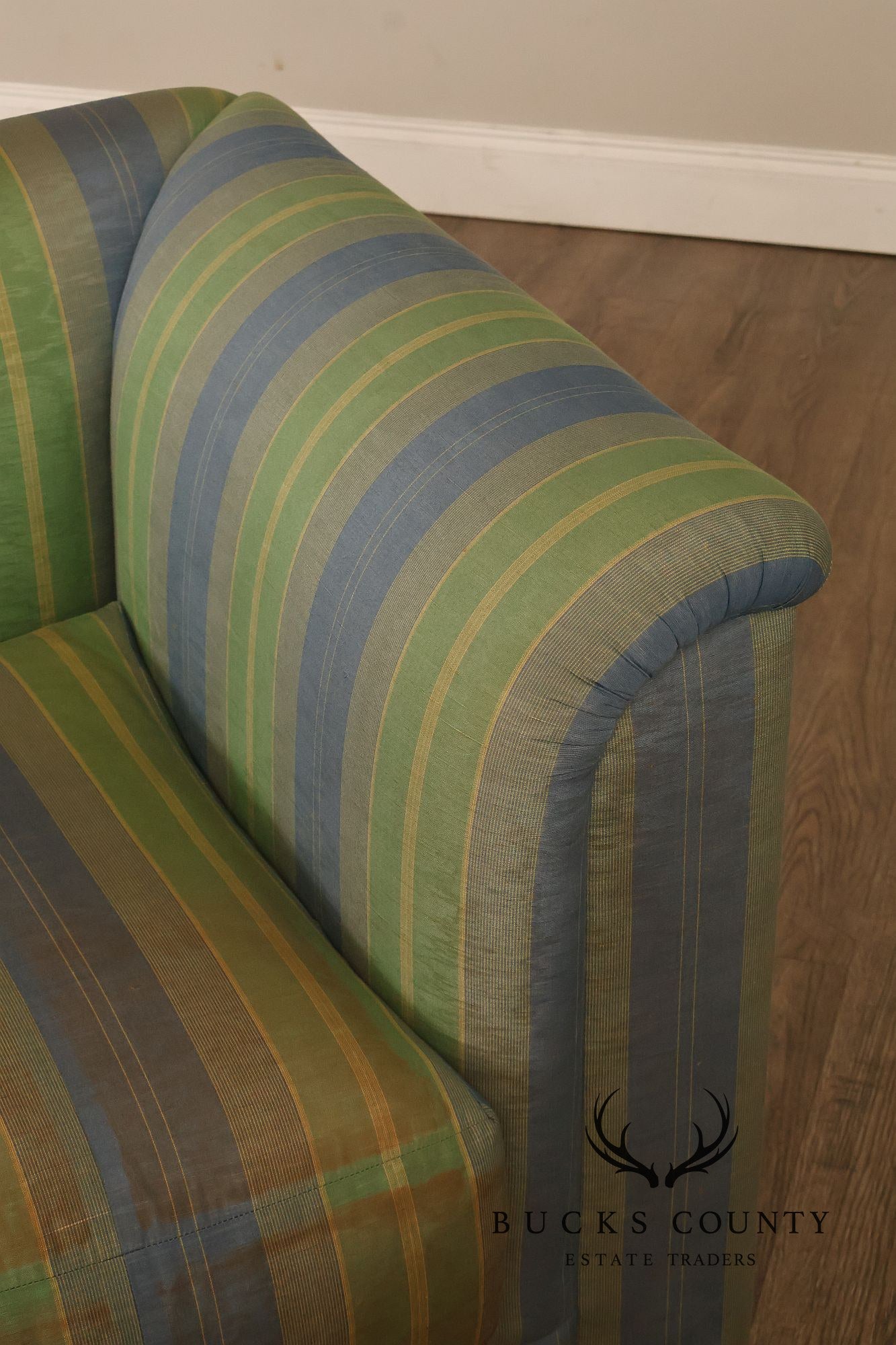 J. Robert Scott Contemporary Modern Striped Upholstered Daybed Sofa