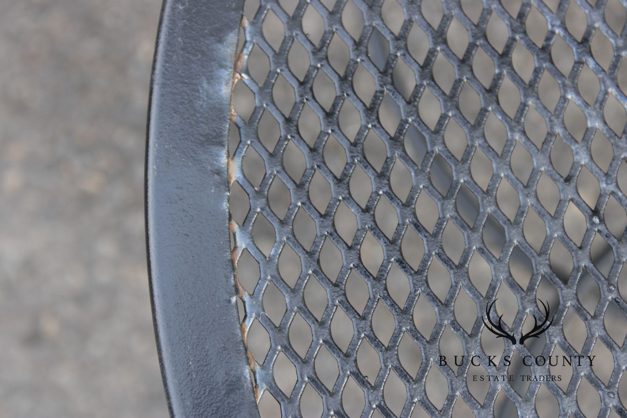 Vintage Pair of Wrought Iron Outdoor Patio Side Chairs