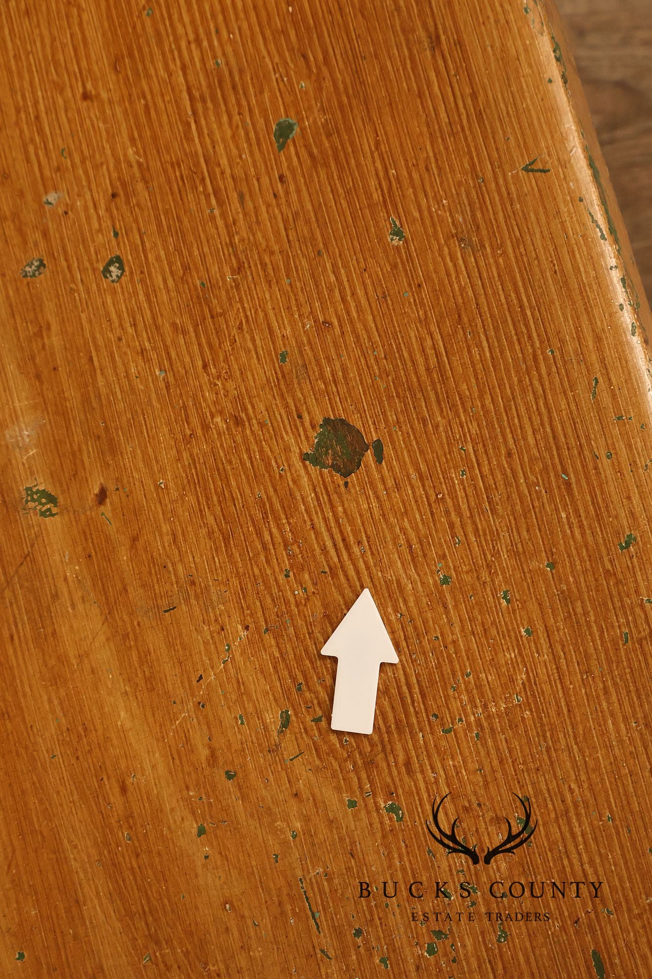 Antique Grain Painted American Deacons Bench