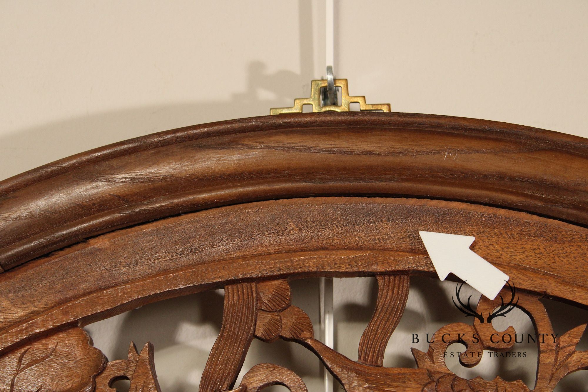 Asian Carved Wood Koi Fish Wall Decor