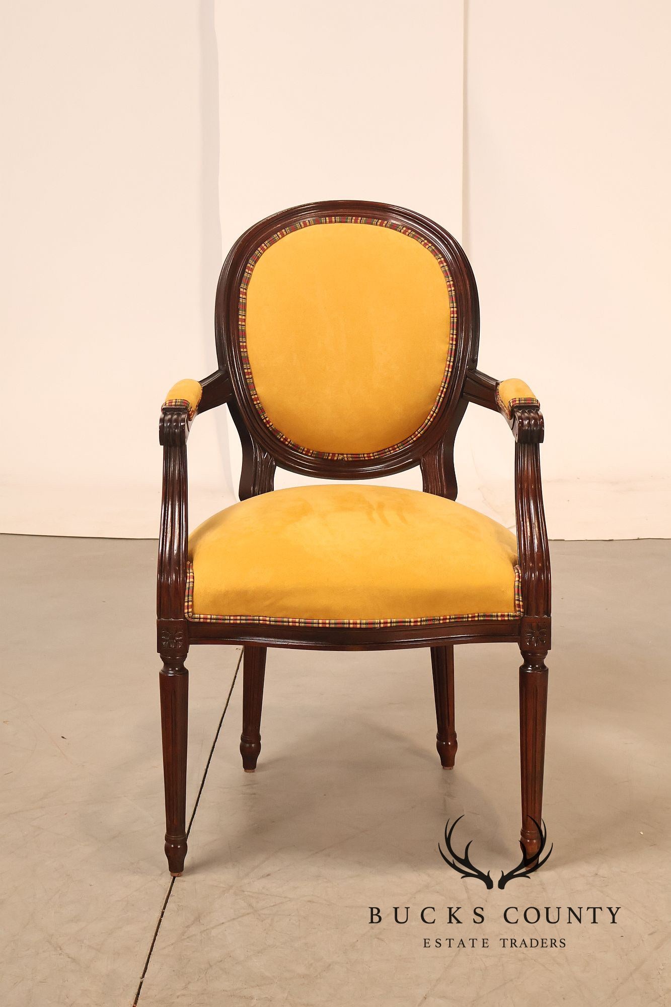 Century Furniture French Louis XVI Style Set of Ten Oval Back Dining Chairs