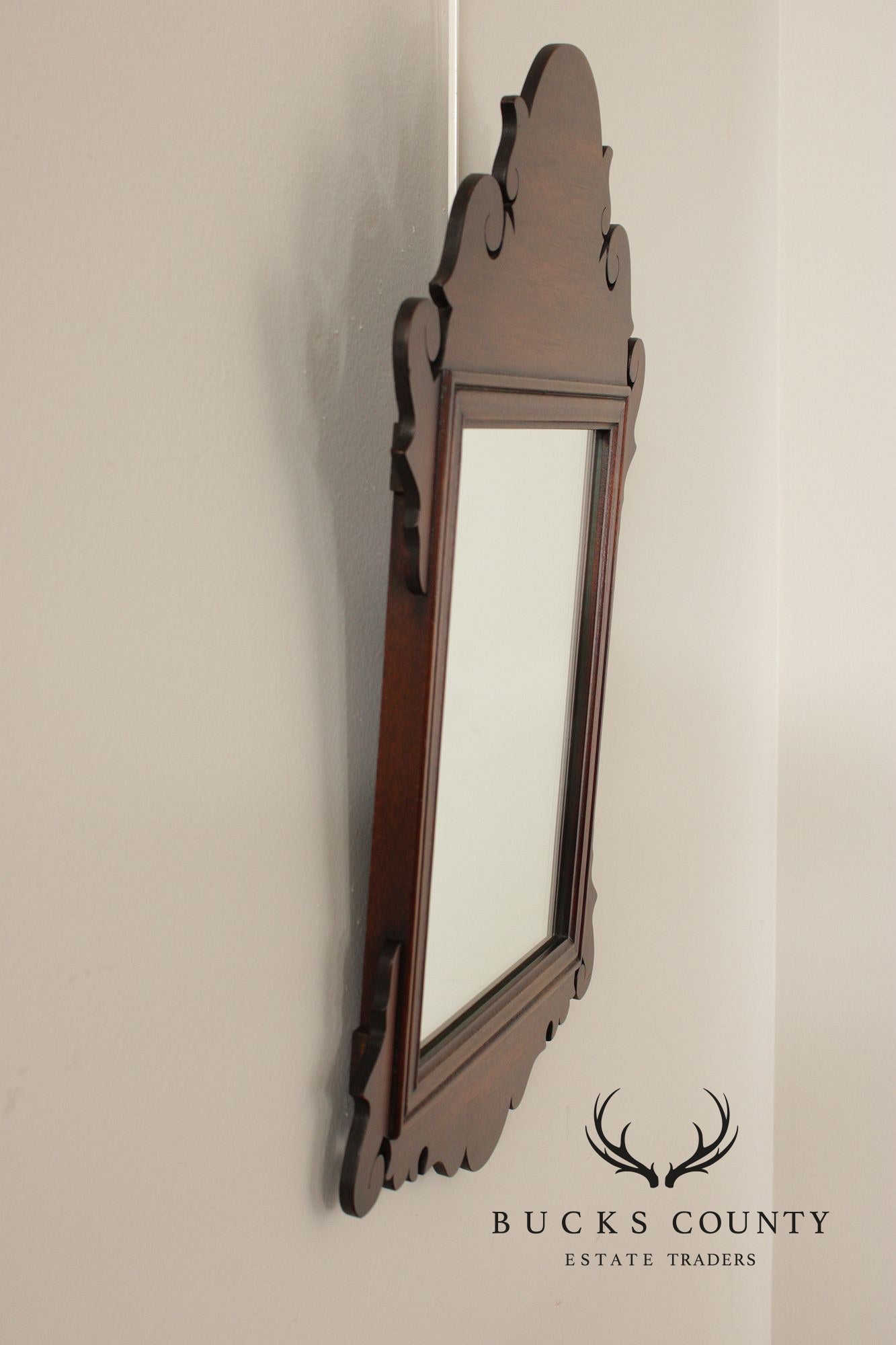 Henkel Harris Chippendale Style Mahogany Mirror