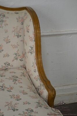 French Louis XV Custom Upholstered Carved Frame Wide Seat Bergere Lounge Chair