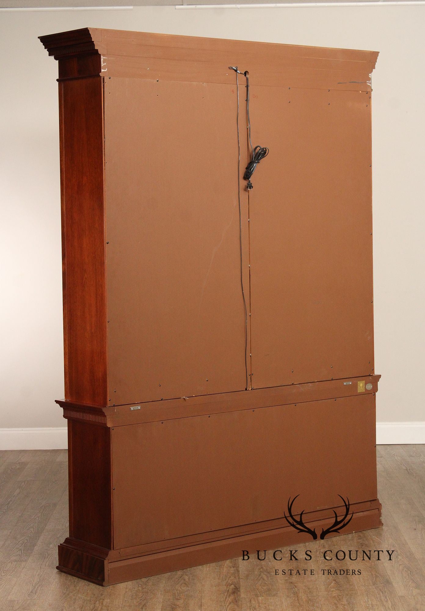 Baker Historic Charleston Collection Large Mahogany Bow Front China Cabinet