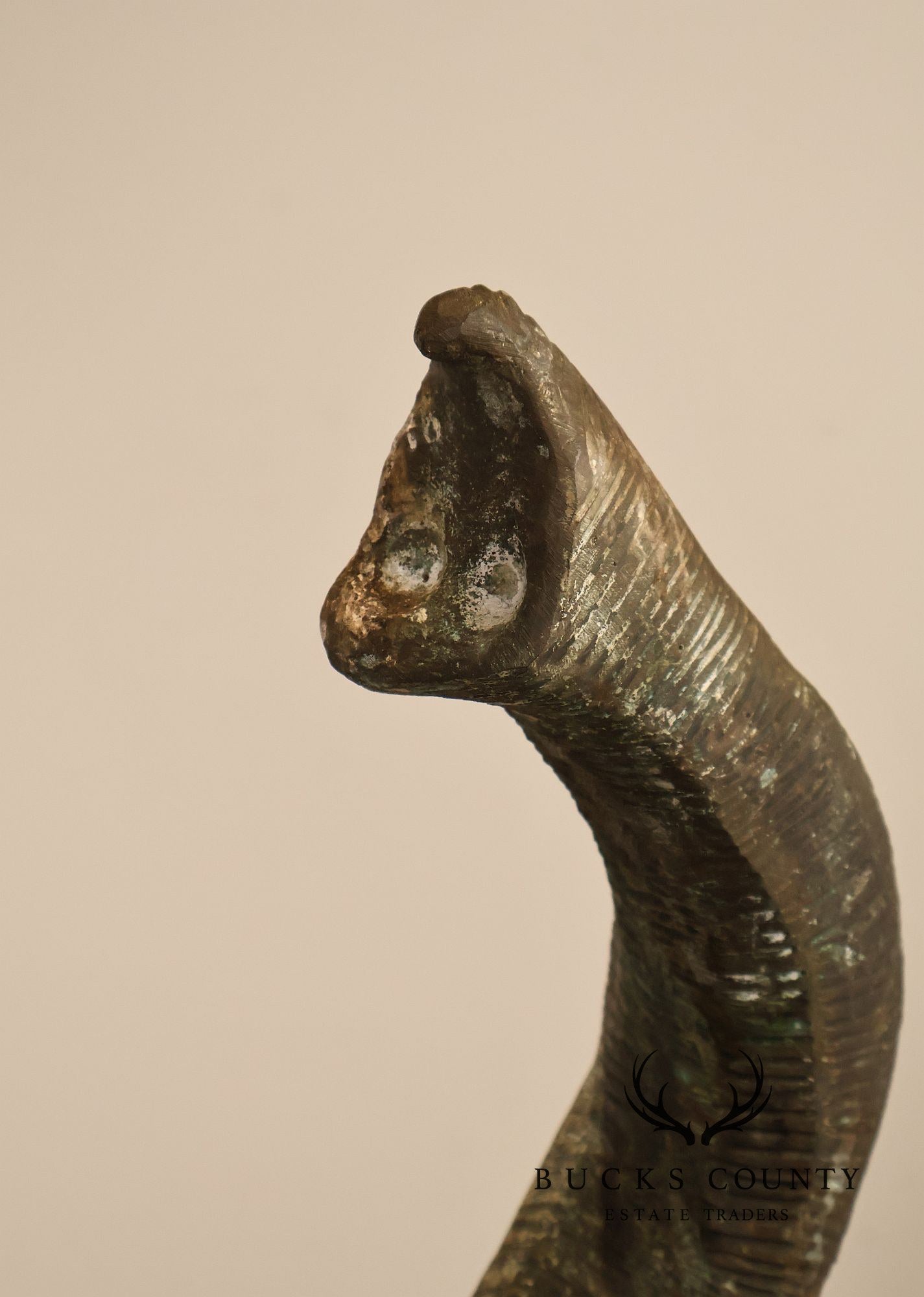 Monumental Cast Bronze Raised Trunk Elephant Garden Statue