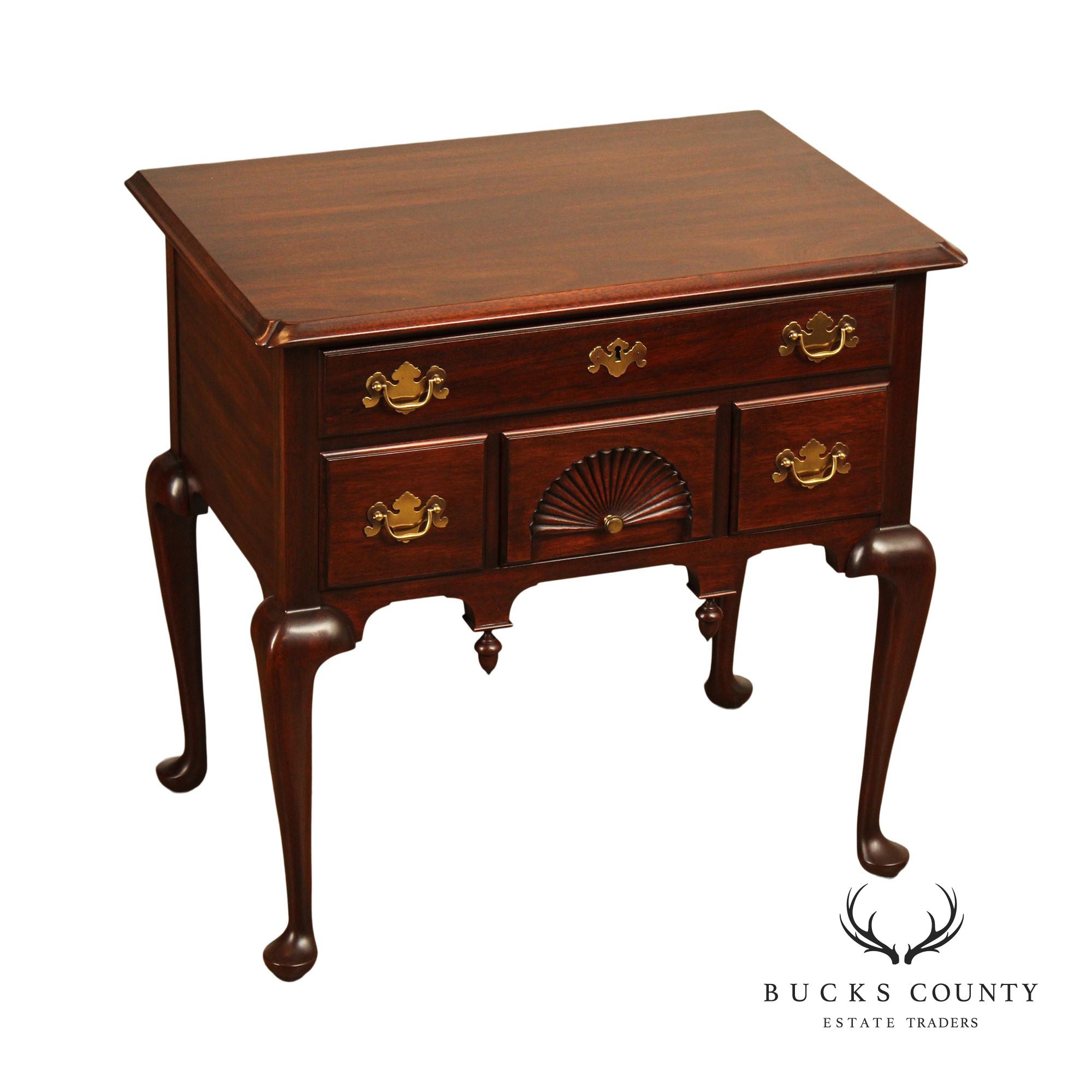 Henkel Harris Queen Anne Style Mahogany Lowboy