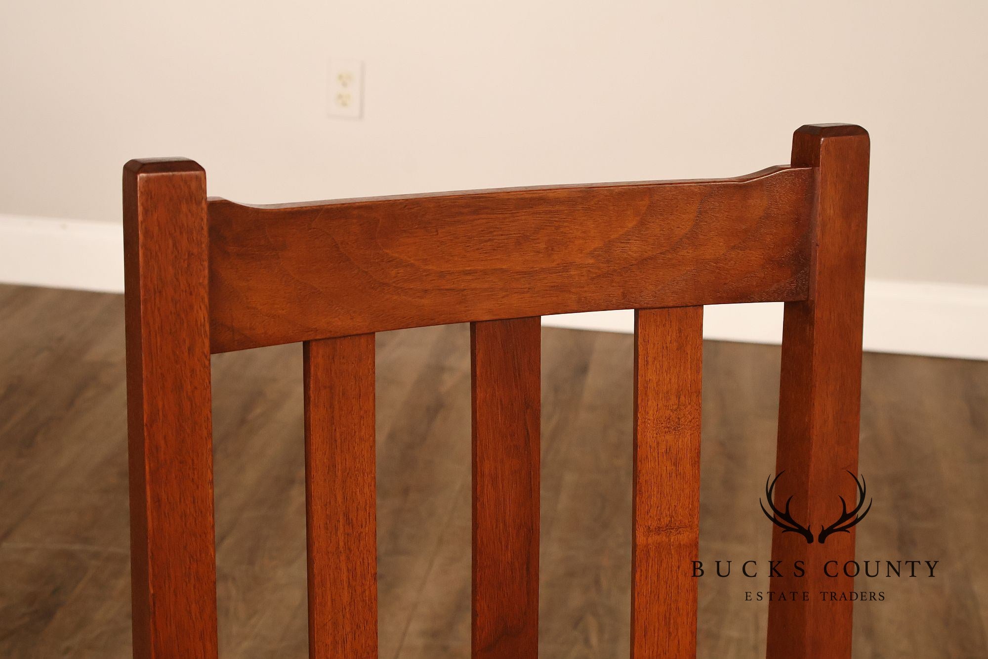 Mission Style Oak And Leather Dining Chairs