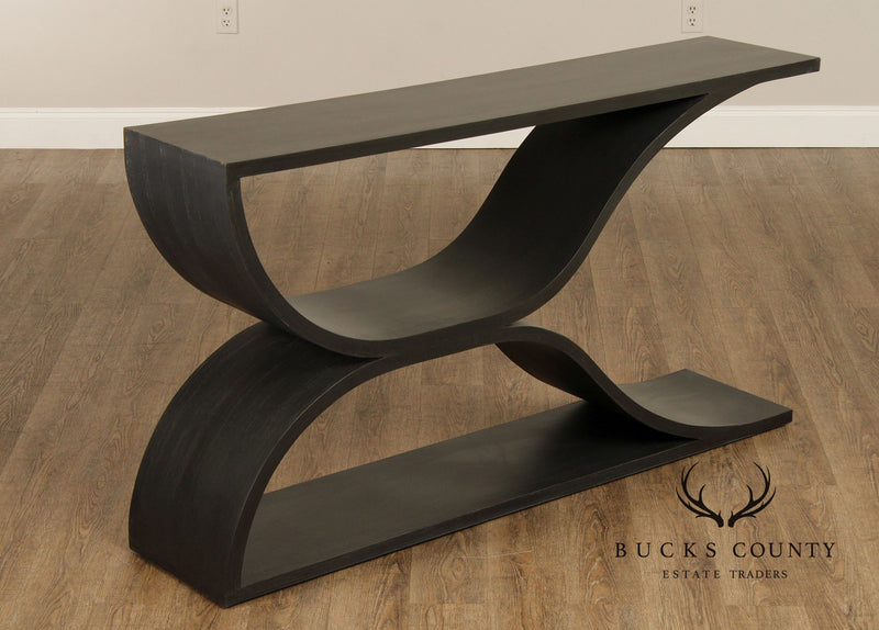 Elk Home Post Modern Pair of 'Pin Hollow' Console Tables
