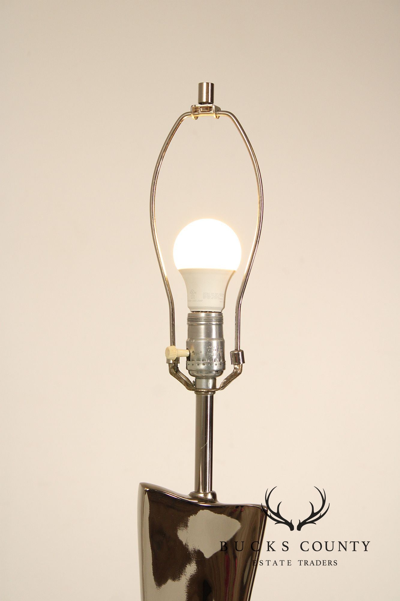 Richard Weiss & Harold Barr Modern Sculpted Chrome Table Lamp