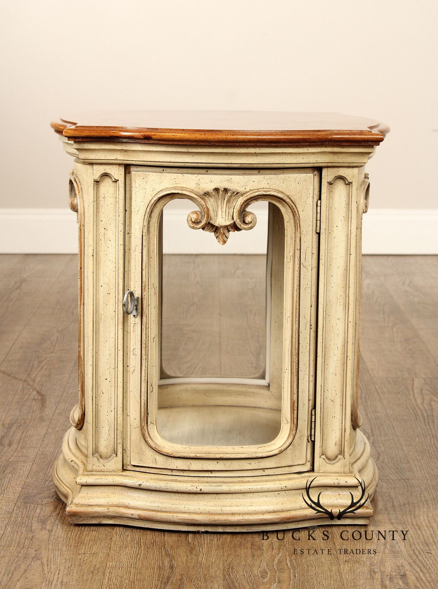 Tuscan Style Vitrine Display Side Table