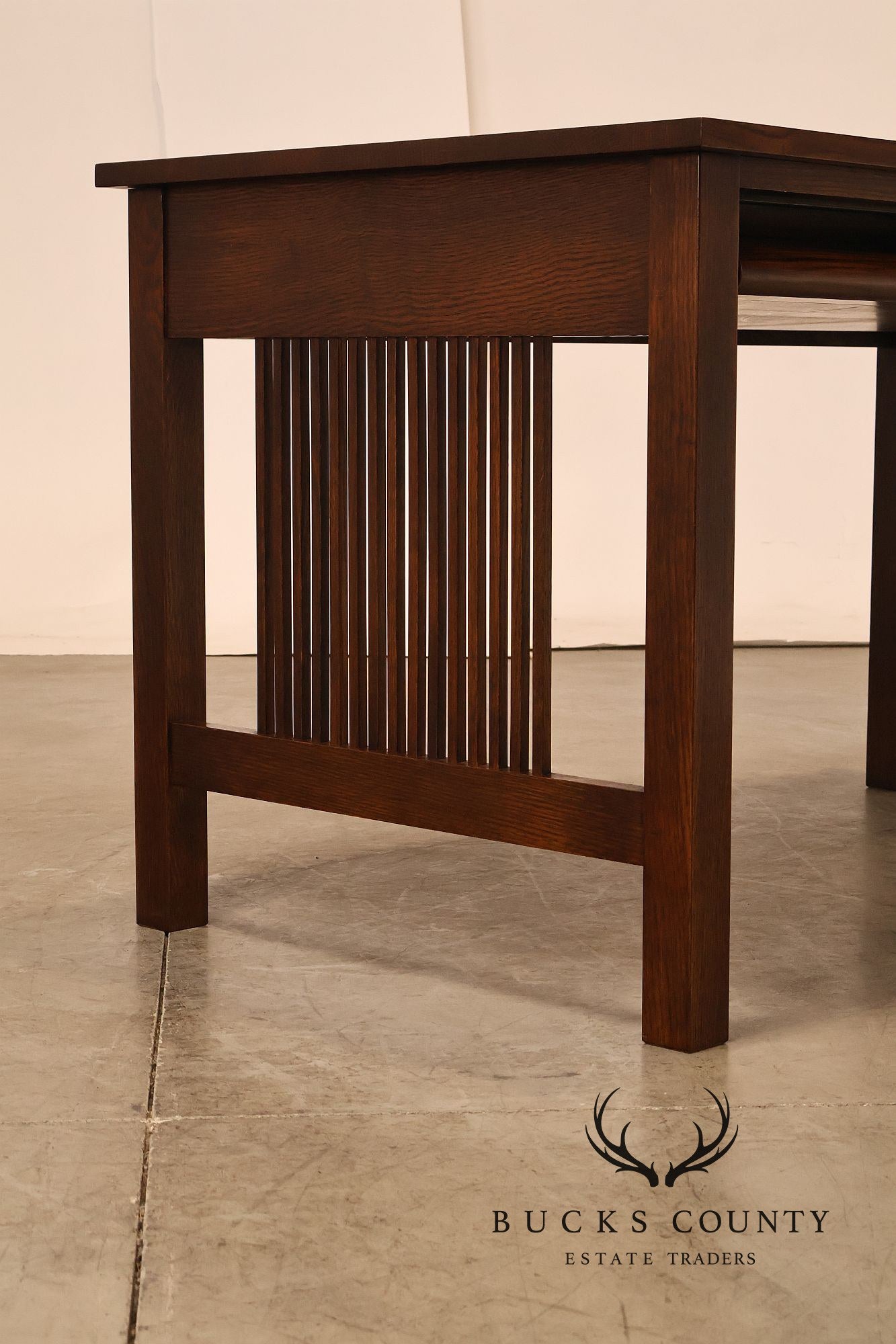 Stickley Mission Collection Oak Spindle Writing Desk
