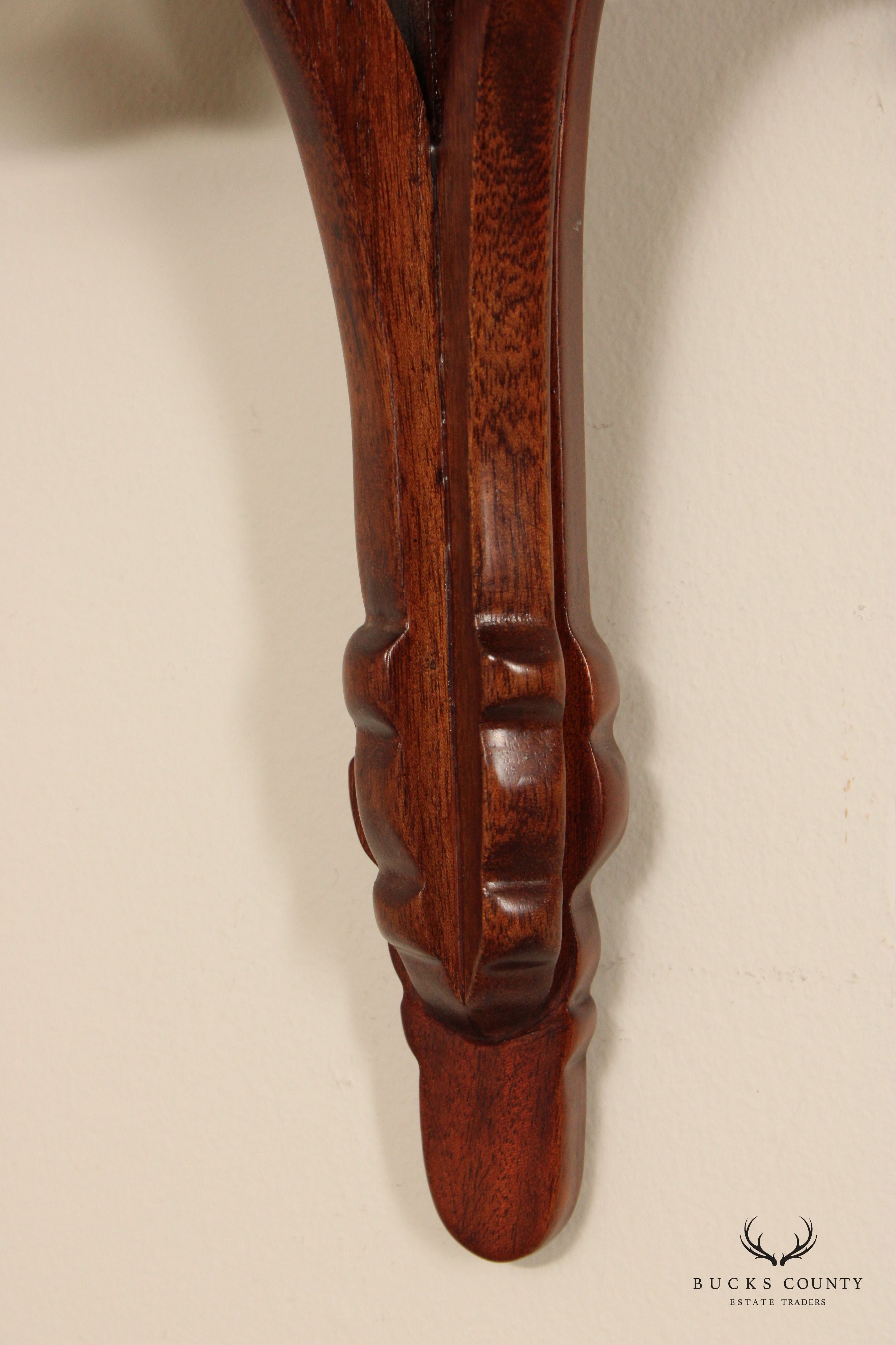 Victorian Style Carved Mahogany Wall Bracket