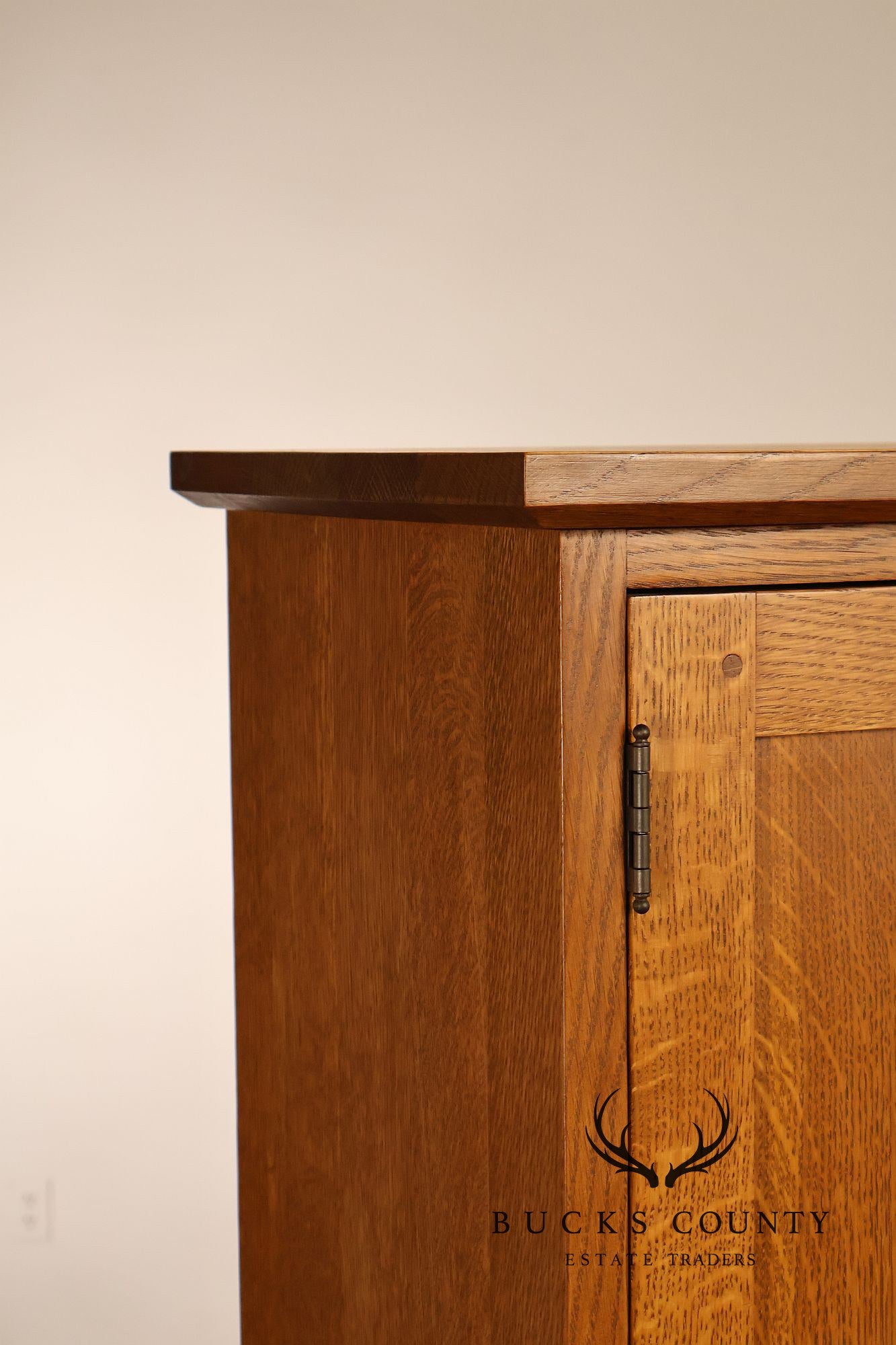 Stickley Mission Collection Oak Spindle Desk with Hutch