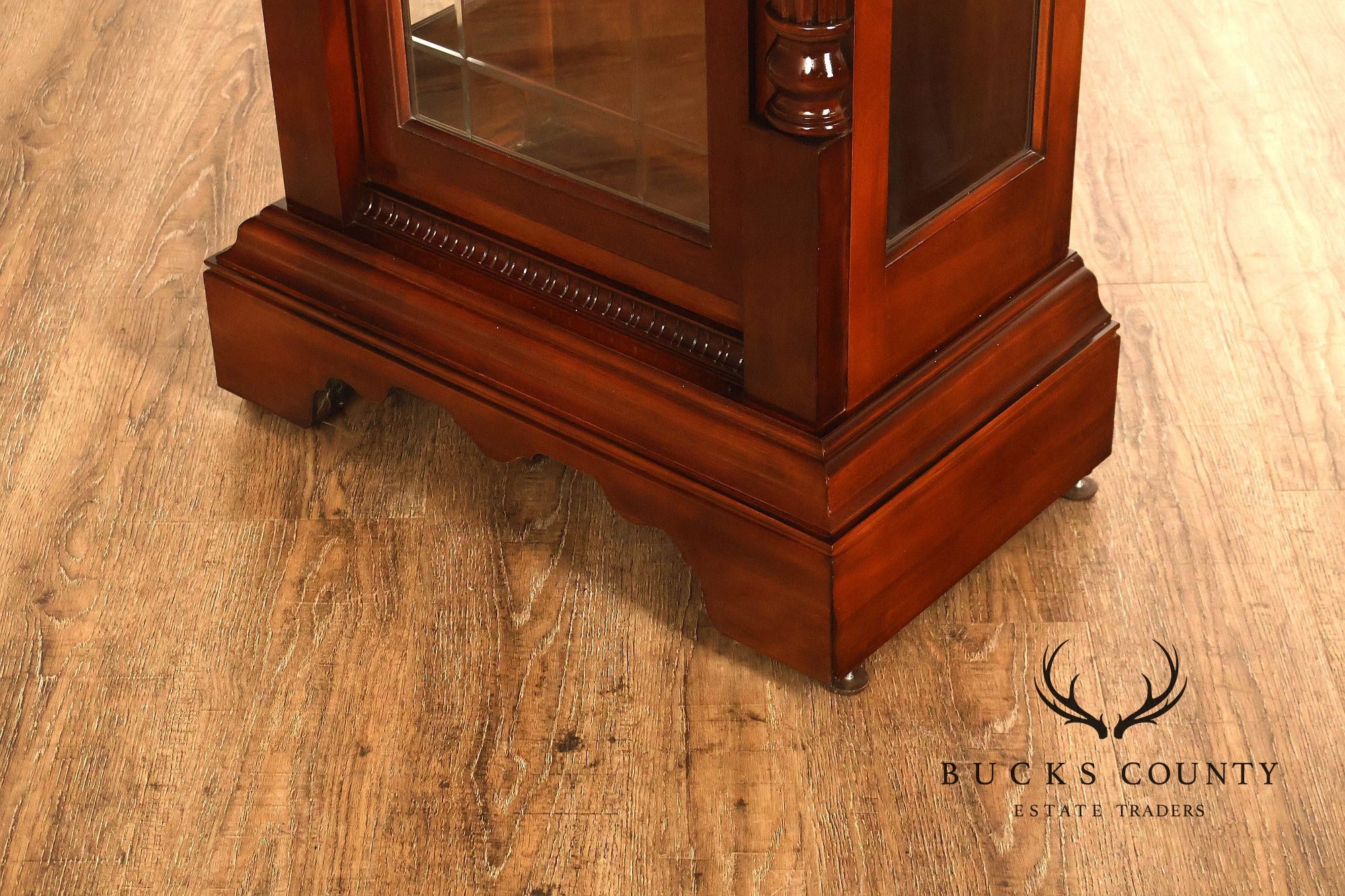 Sligh Mahogany Grandfather Clock With Triple Chime Moon Phase Dial