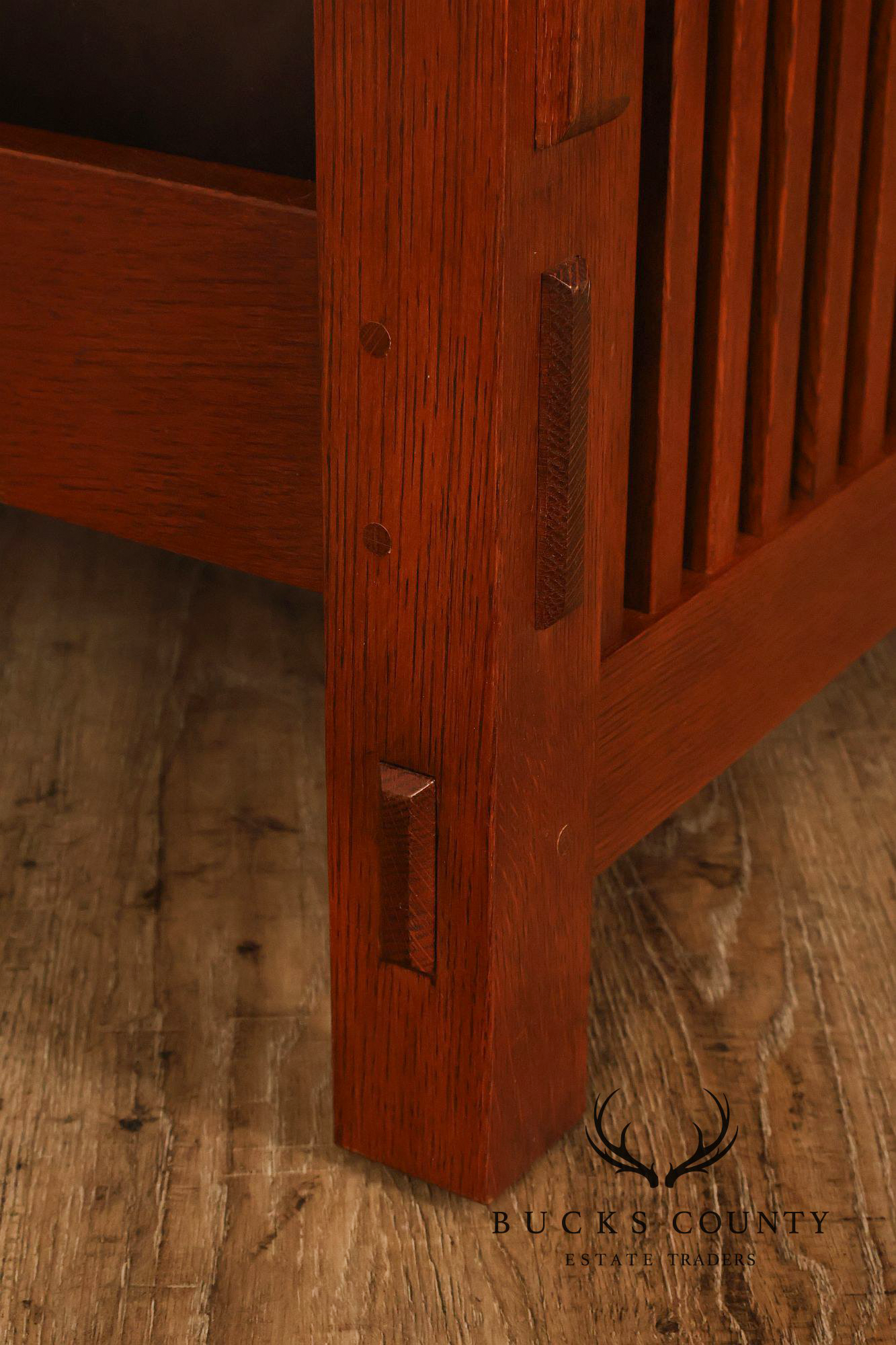Stickley Mission Collection Oak Bent Arm Morris Chair