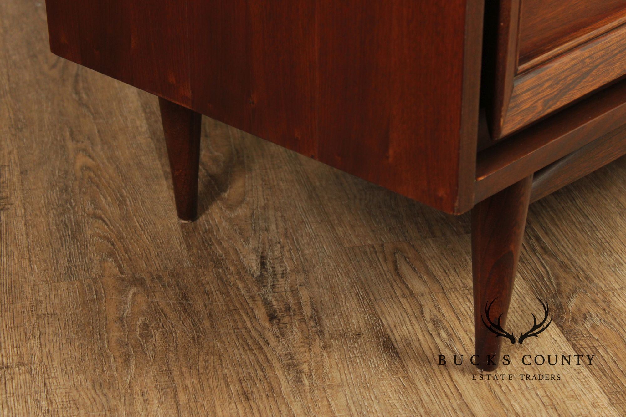 Basic Witz Mid Century Modern Walnut Tall Chest