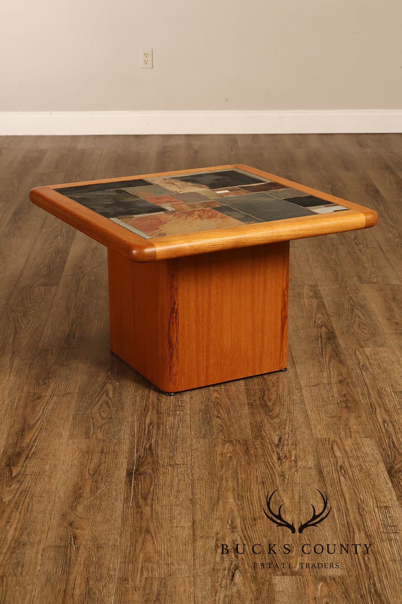 Sallingboe Jelling Pair Of Danish Modern Teak Tile Top End Tables