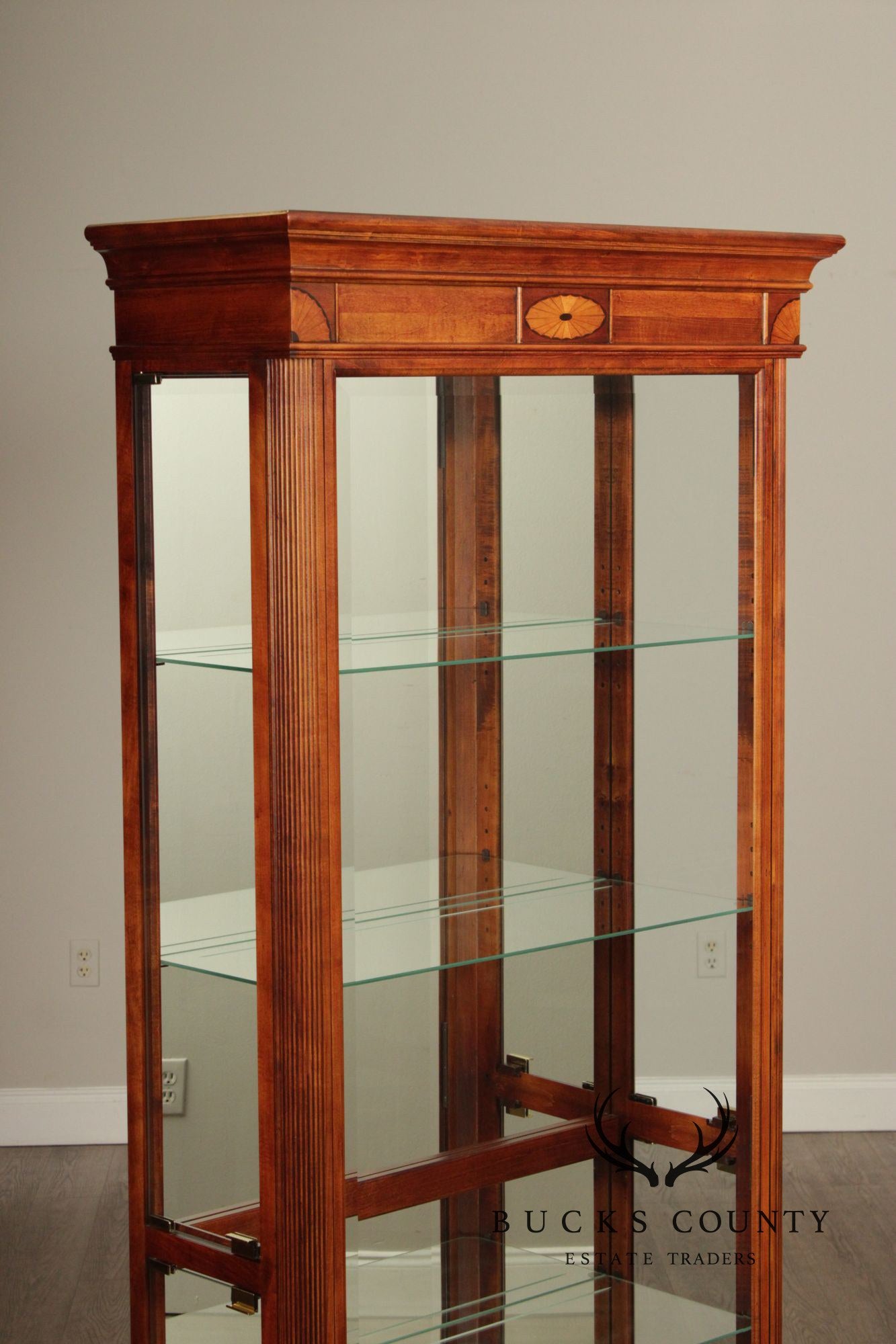 Howard Mill Federal Style Cherry Collector's Cabinet