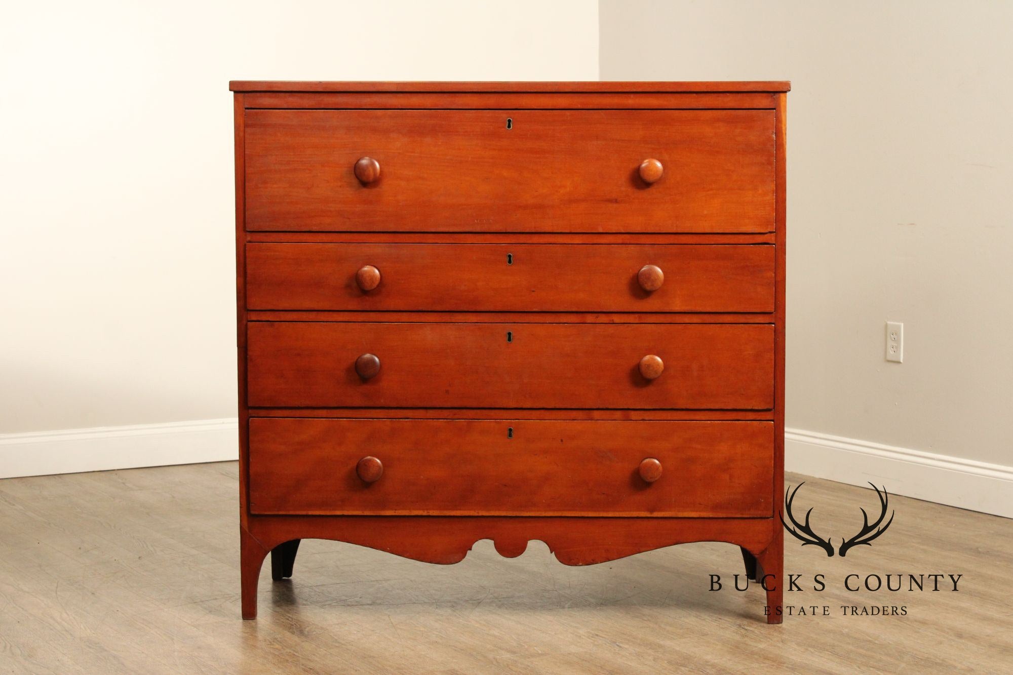 Antique American Federal Period Cherry Chest of Drawers