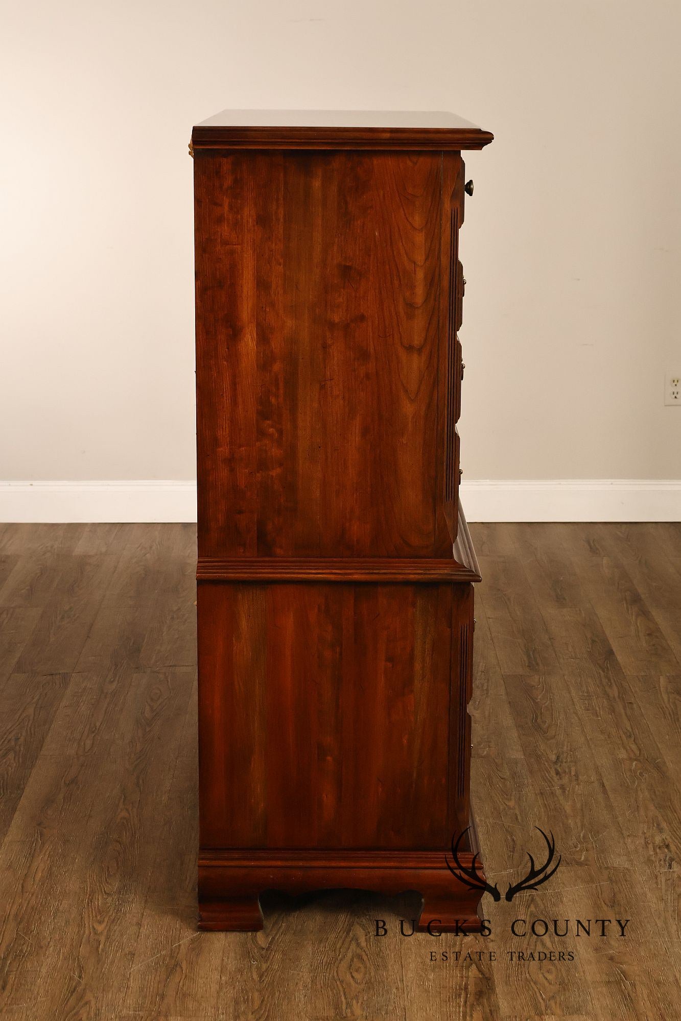Chippendale Style Cherry Tall Chest of Drawers