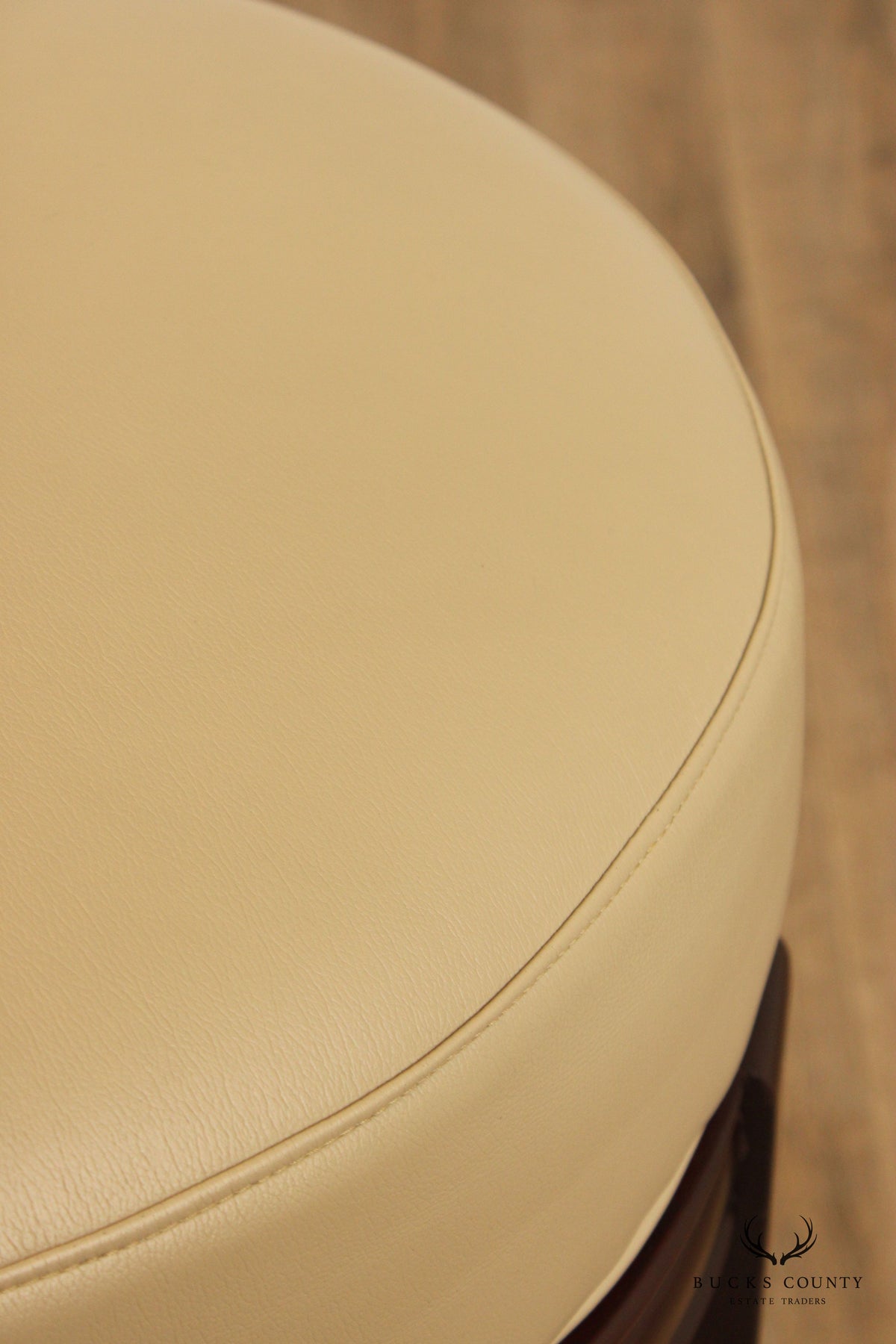 Designmaster Set Of Four 'Danbury' Leather Swivel Bar Stools