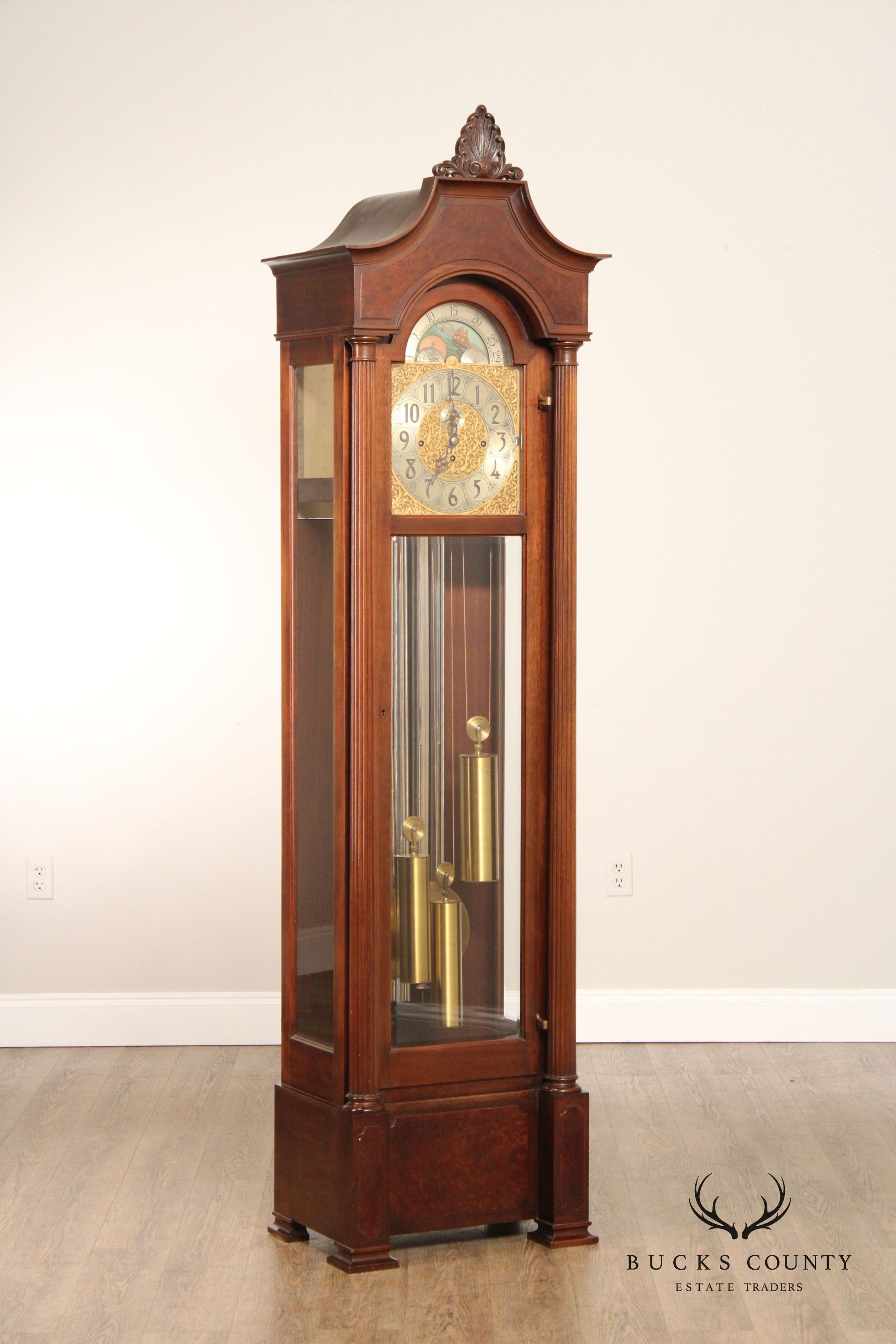 Herschedede 5 Tube Grandfather Hall Clock