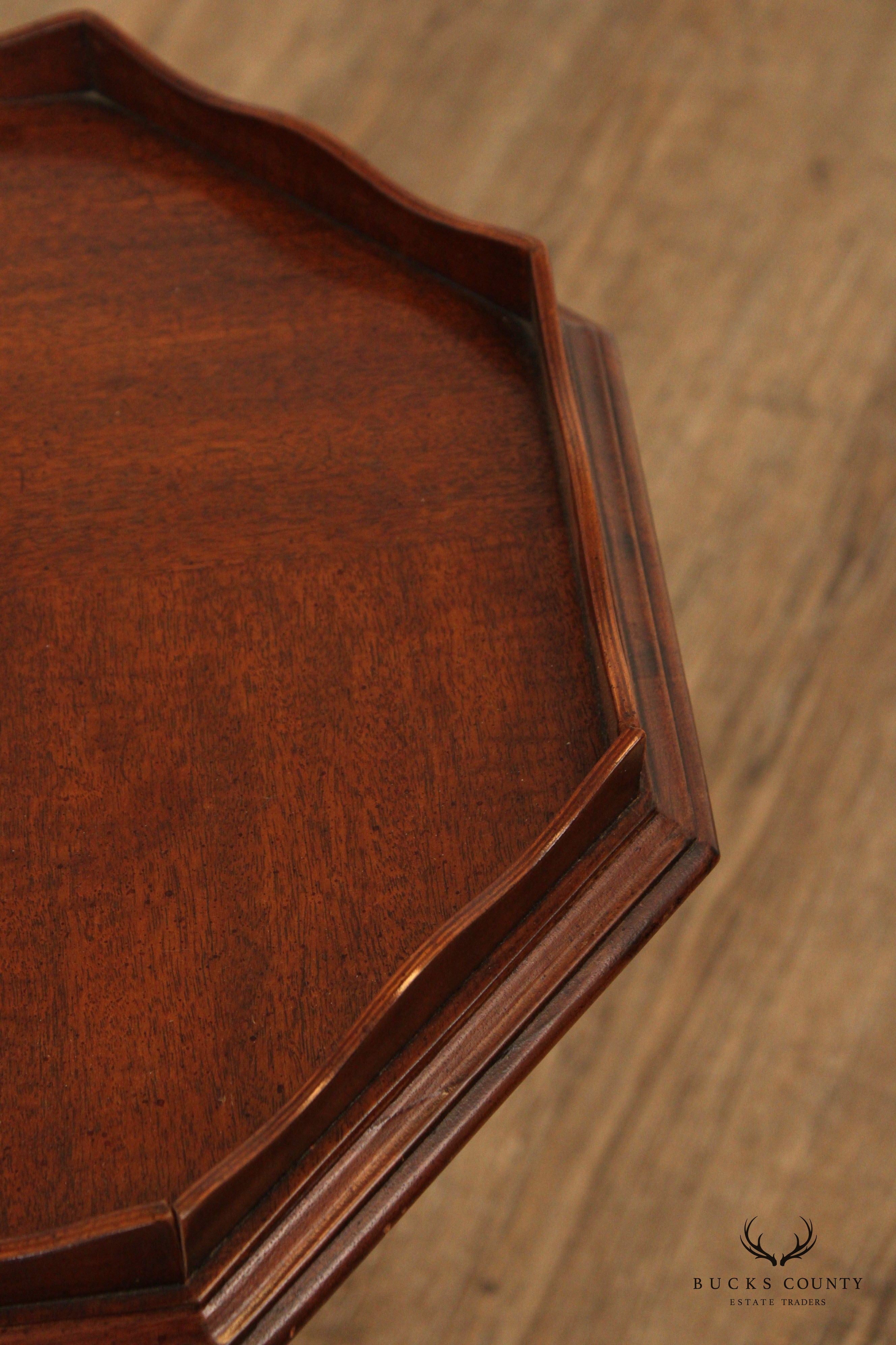 Colonial Revival Mahogany Octagonal Candlestand