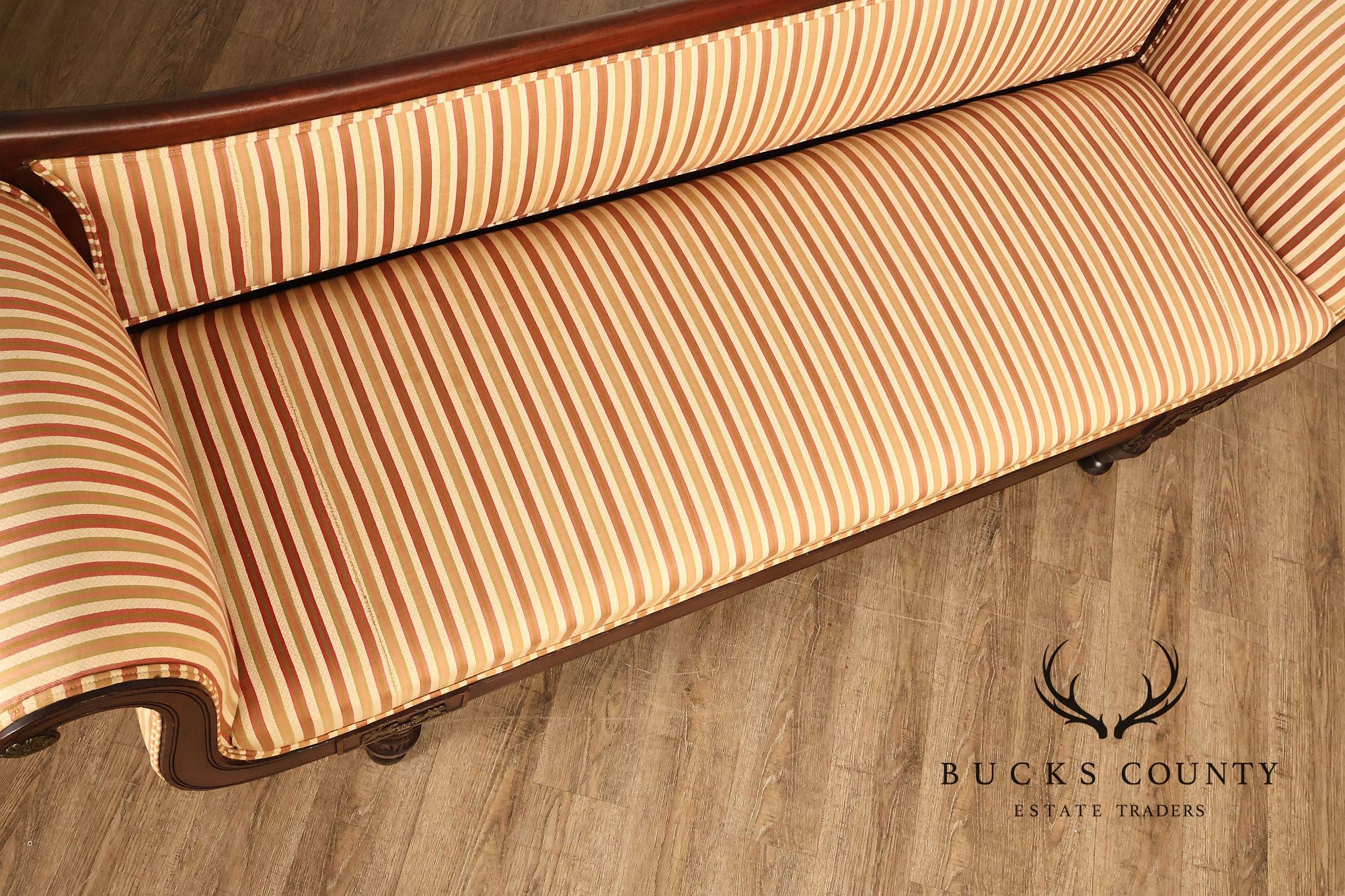 Antique American Empire Period 19th Century Carved Mahogany Sofa