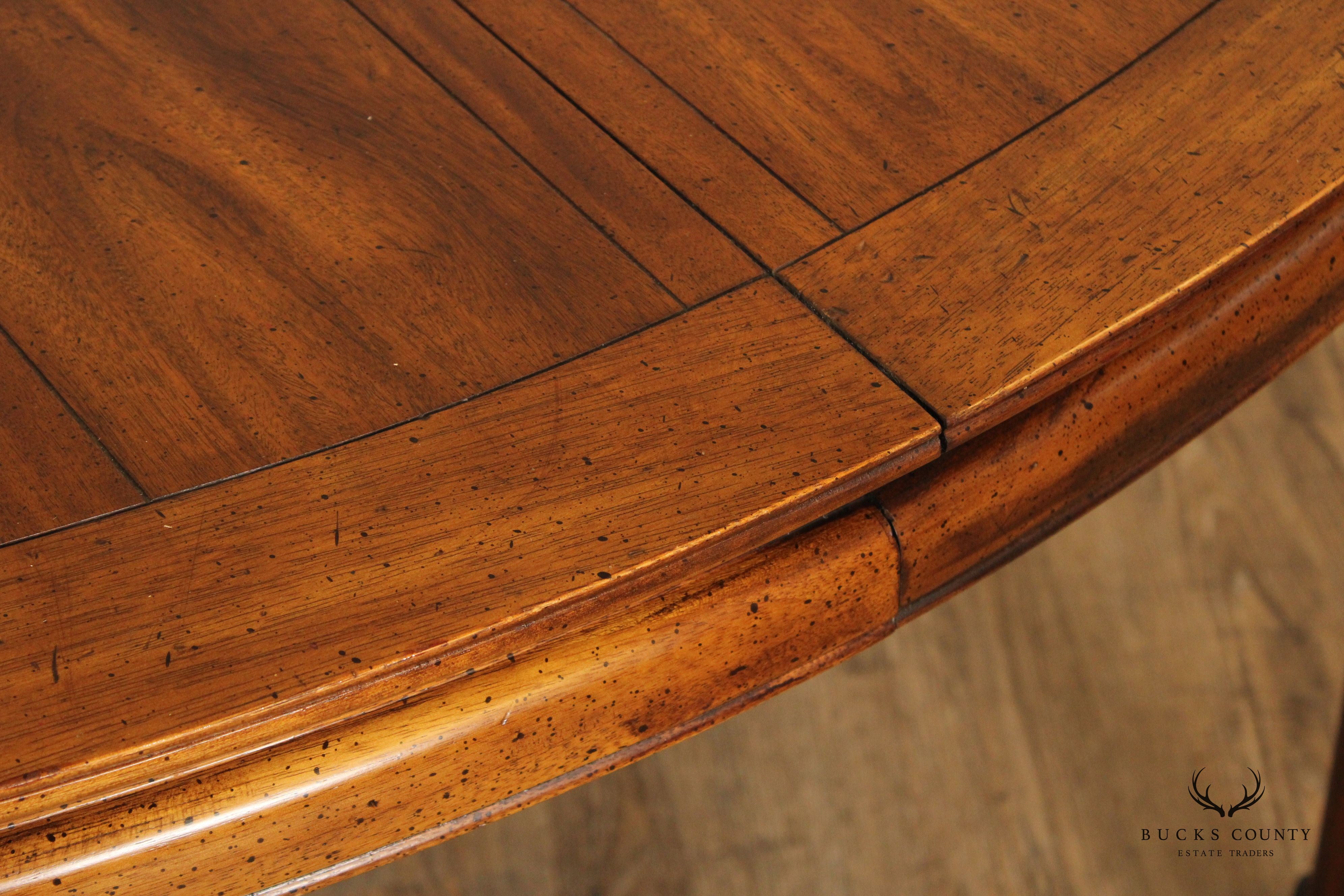 Asian Style Oval Mahogany Extendable Dining Table