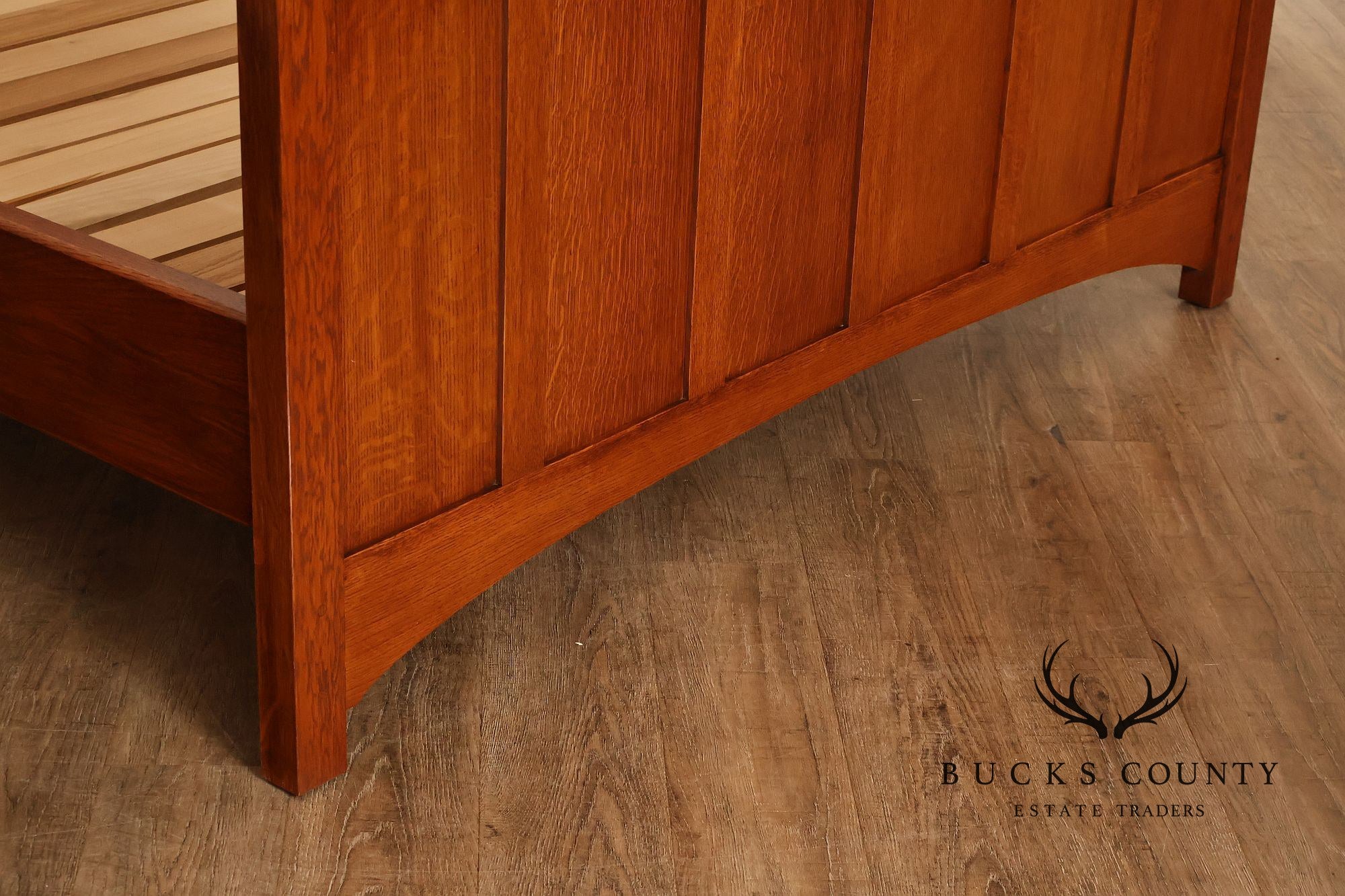 Custom Quality Mission Style Full-Size Oak Bed