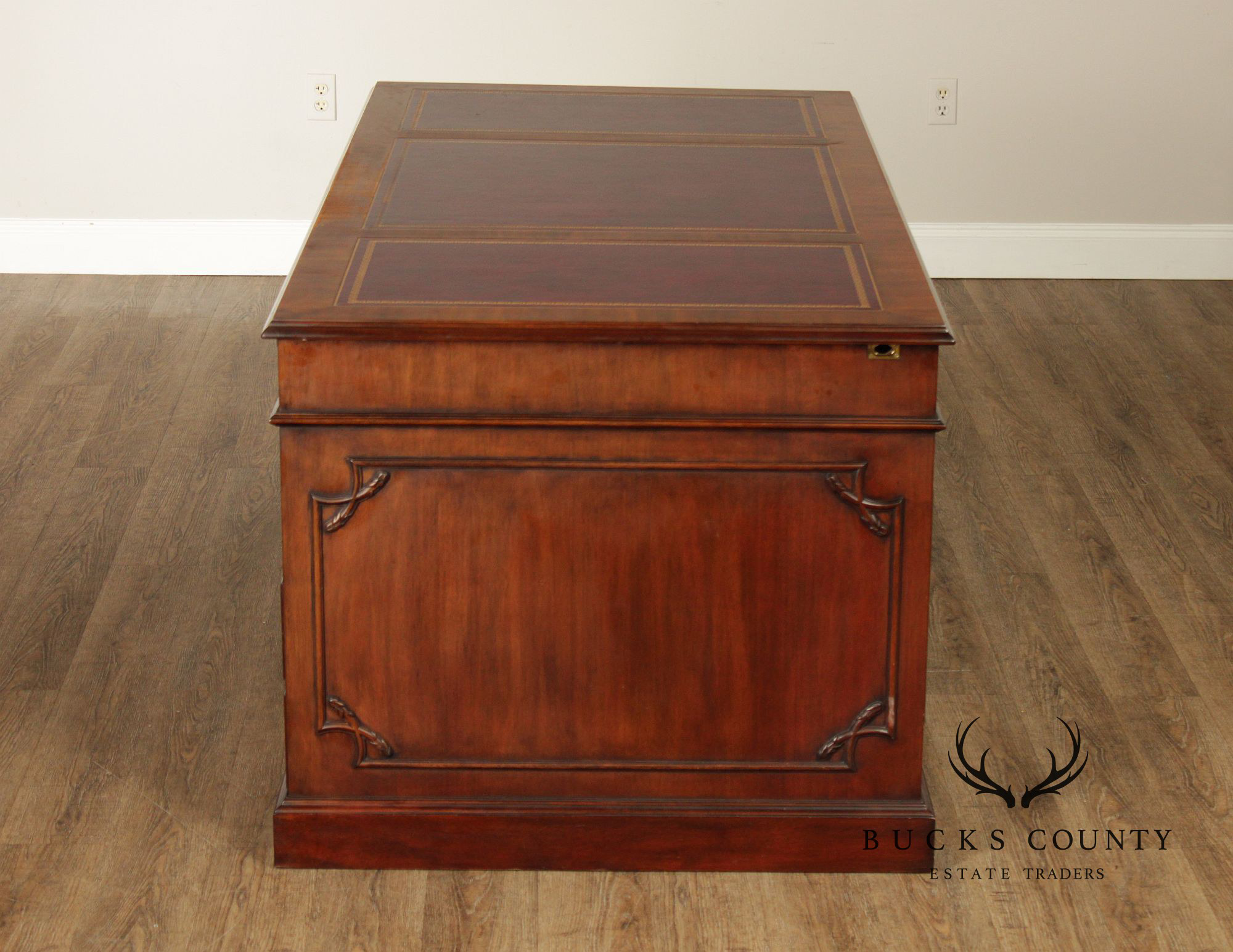 Henkel Moore Henkel Harris Mahogany Leather Top Executive Desk