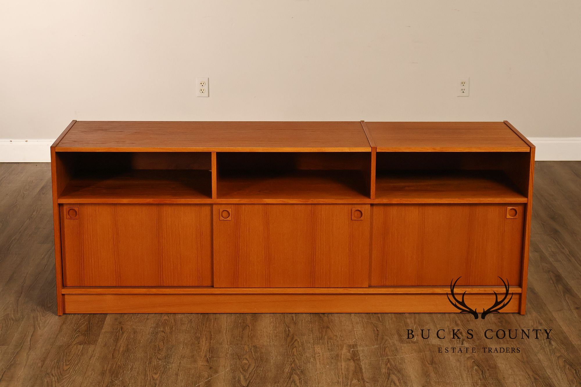 Danish Modern Teak Media Console Cabinet